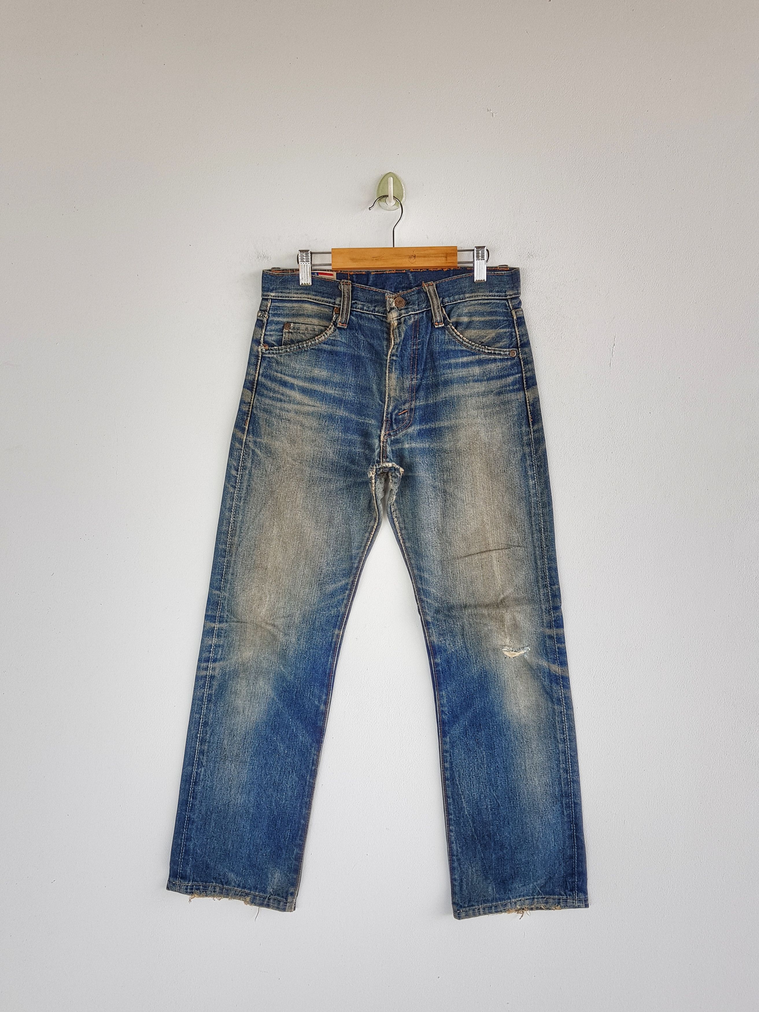 Japanese Brand Distressed 70s Selvedge Bobson Jeans Redline Bobson Denim Size 26" / US 2 / IT 38 - 1 Thumbnail