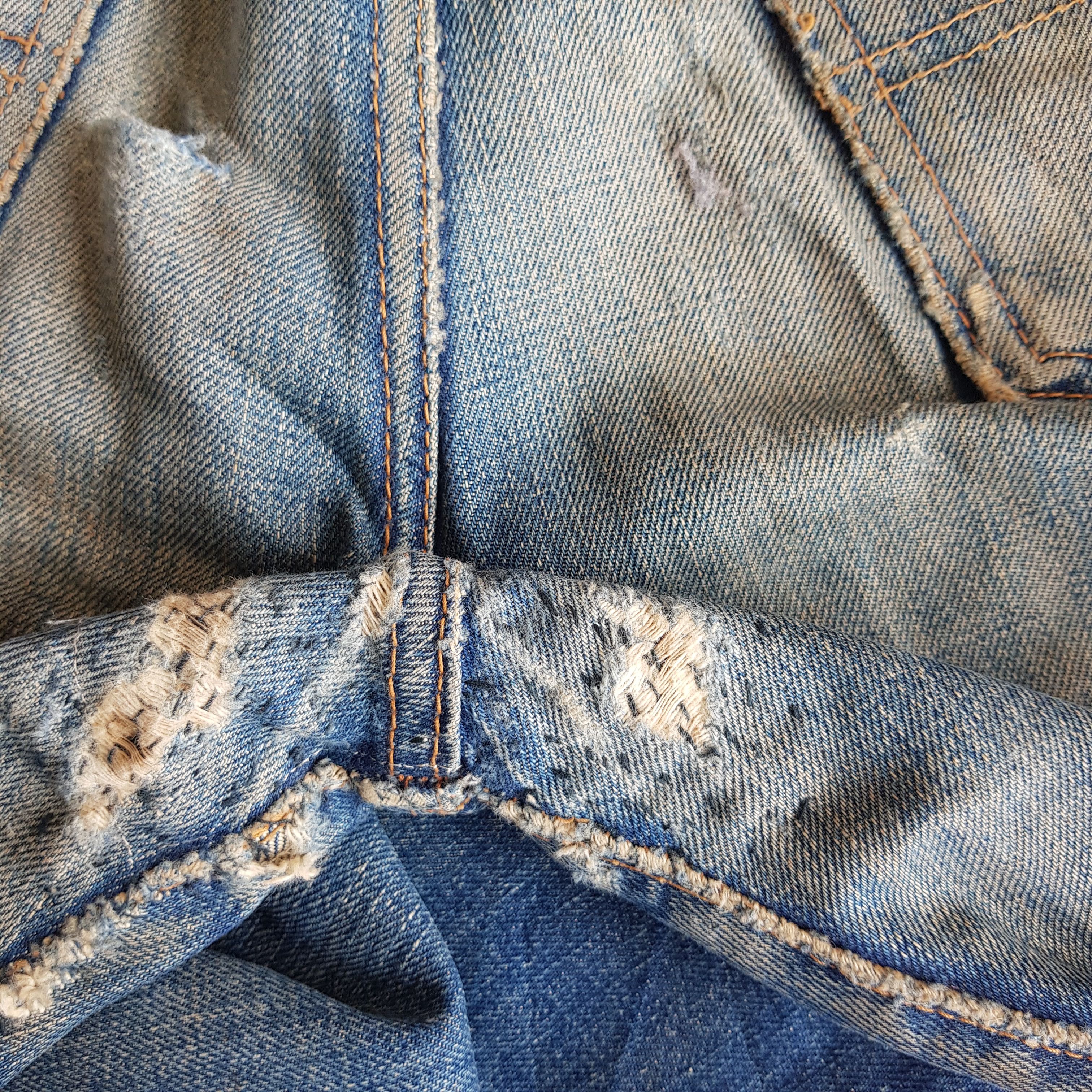 Japanese Brand Distressed 70s Selvedge Bobson Jeans Redline Bobson Denim Size 26" / US 2 / IT 38 - 13 Thumbnail