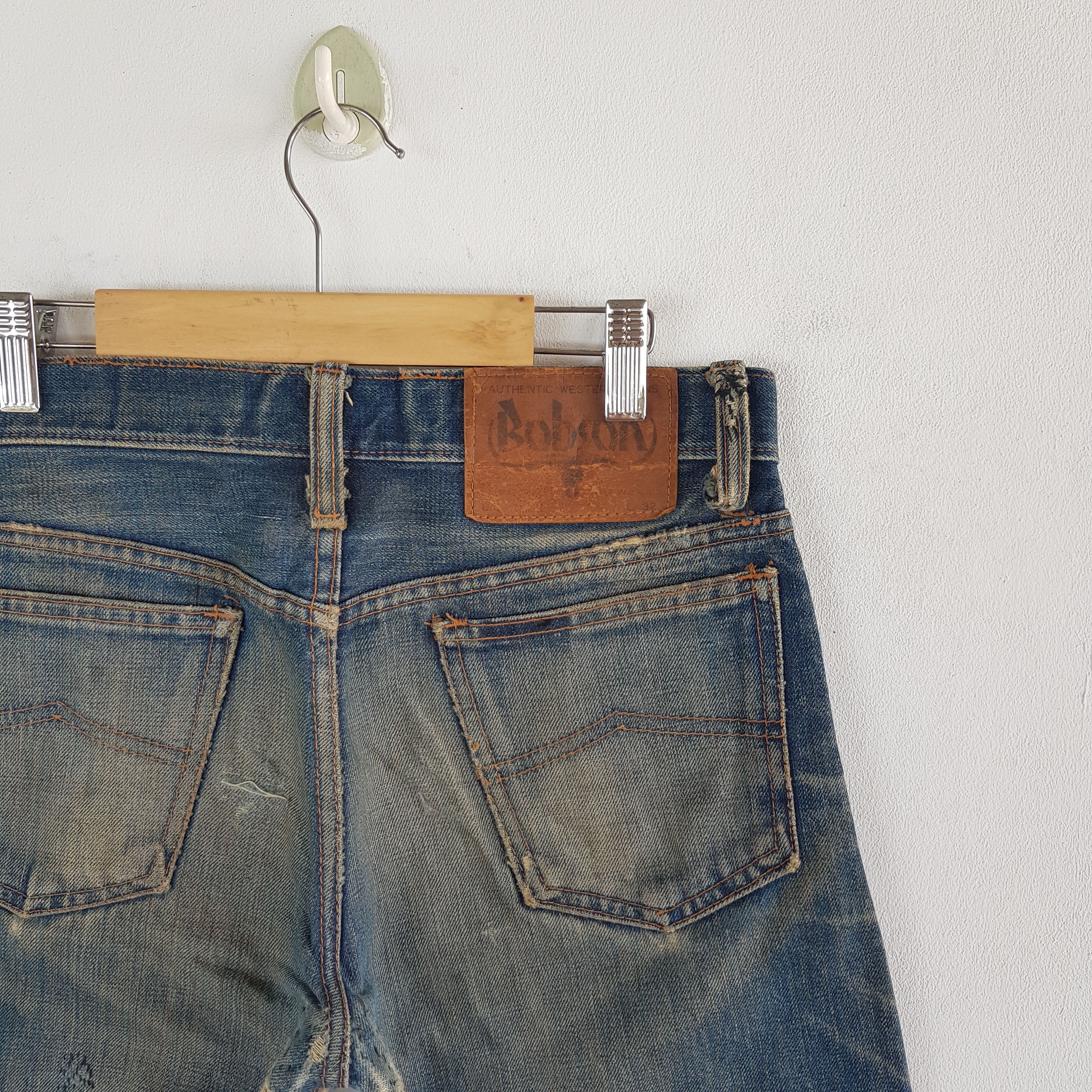 Japanese Brand Distressed 70s Selvedge Bobson Jeans Redline Bobson Denim Size 26" / US 2 / IT 38 - 7 Thumbnail