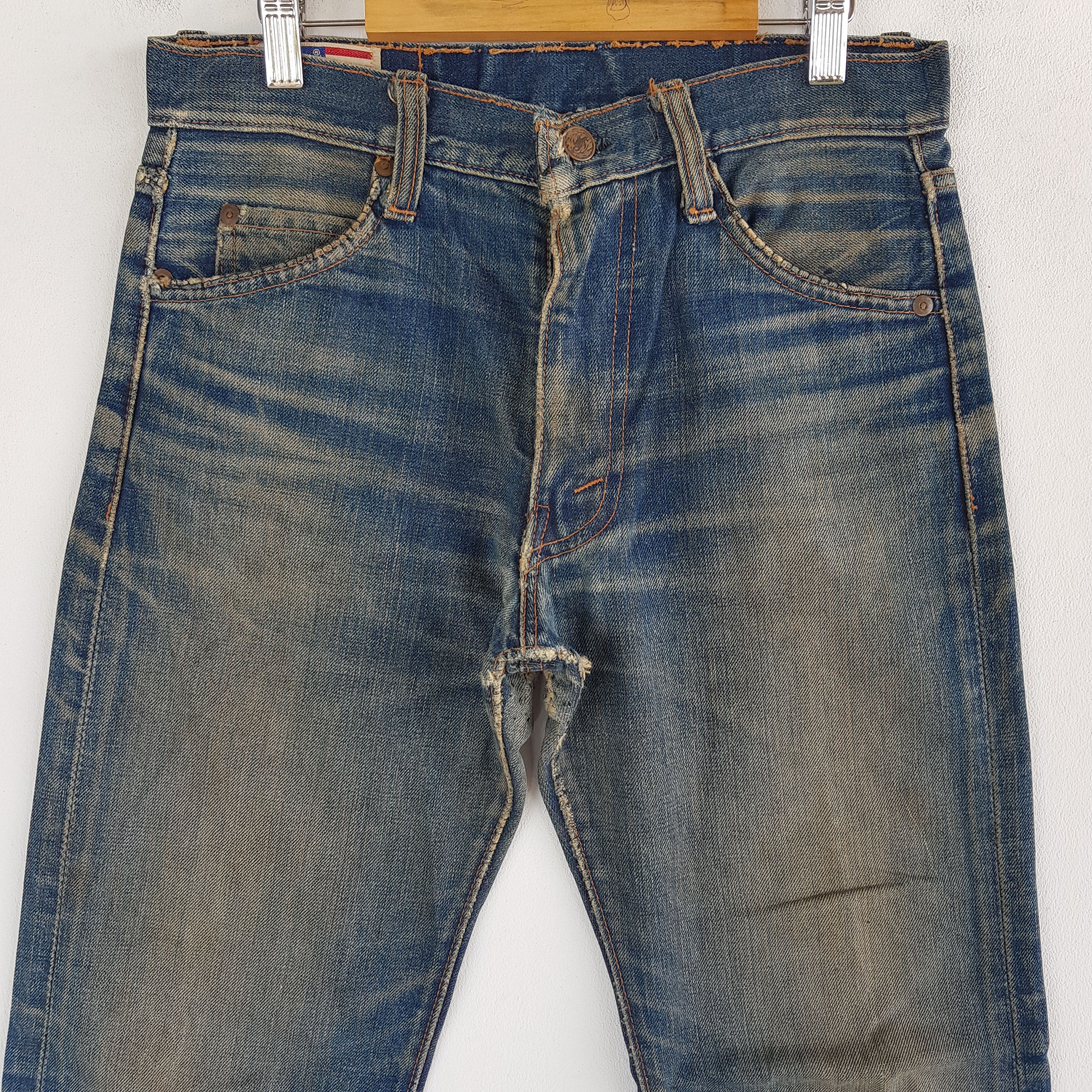 Japanese Brand Distressed 70s Selvedge Bobson Jeans Redline Bobson Denim Size 26" / US 2 / IT 38 - 6 Thumbnail