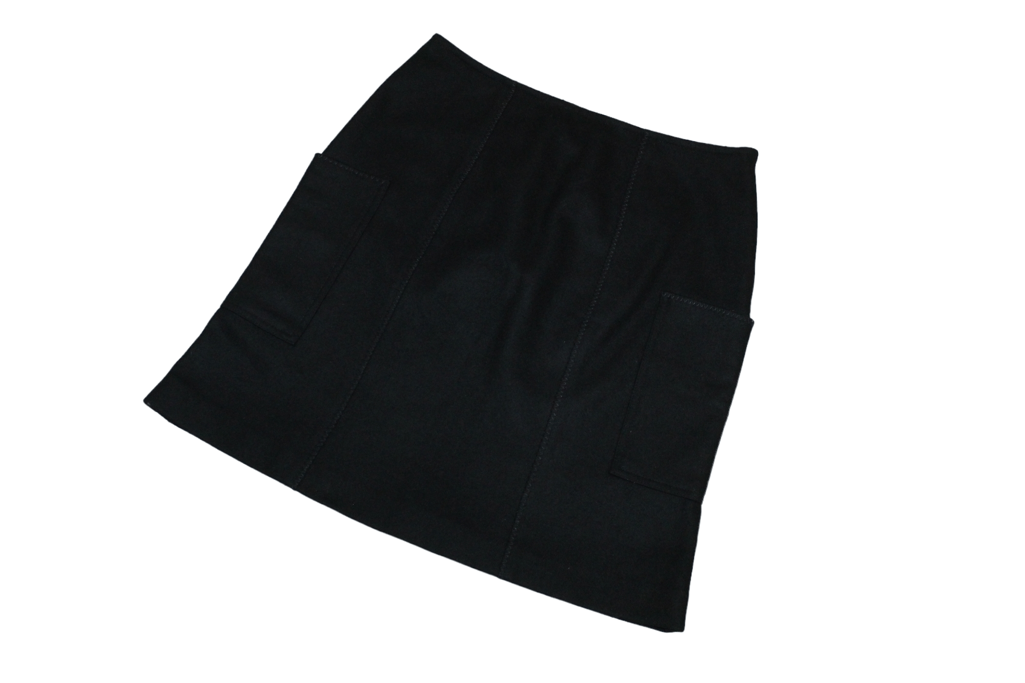 Sonia Rykiel SONIA by Sonia Rykiel Patch Pockets Brushed Wool Skirt Size 28" / US 6 / IT 42 - 3 Thumbnail