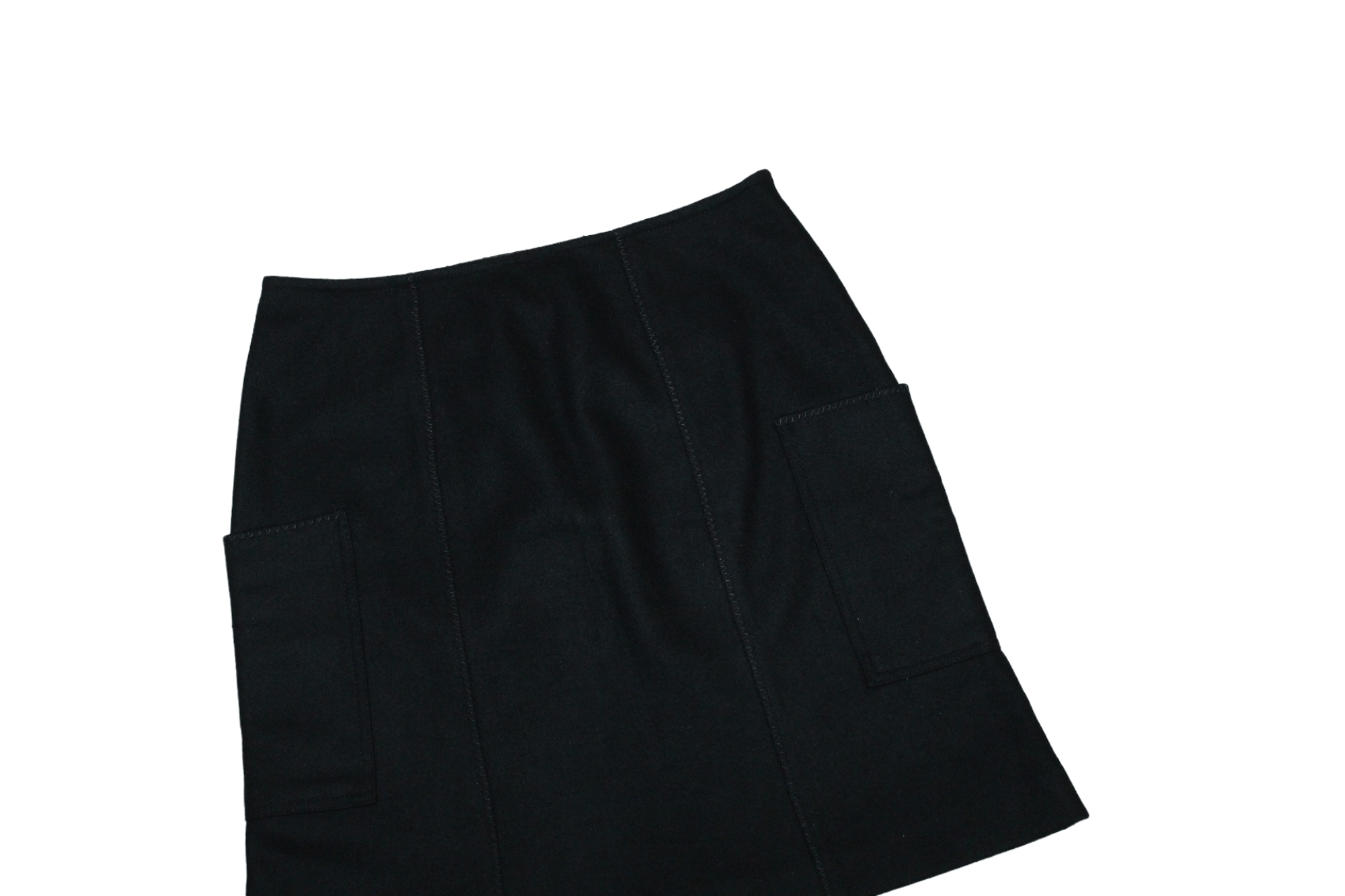 Sonia Rykiel SONIA by Sonia Rykiel Patch Pockets Brushed Wool Skirt Size 28" / US 6 / IT 42 - 5 Thumbnail