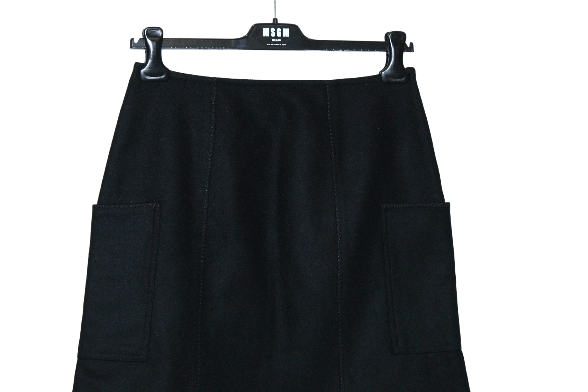 Sonia Rykiel SONIA by Sonia Rykiel Patch Pockets Brushed Wool Skirt Size 28" / US 6 / IT 42 - 2 Thumbnail