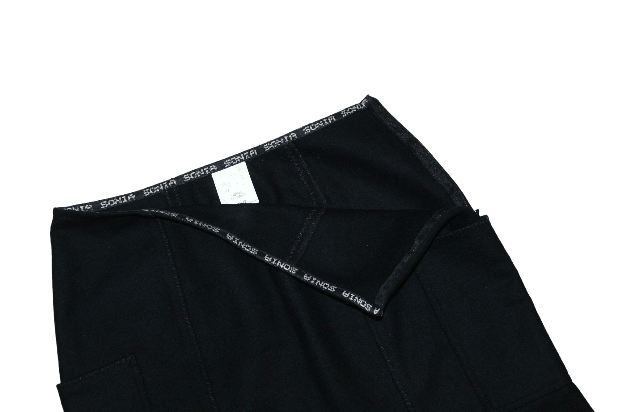 Sonia Rykiel SONIA by Sonia Rykiel Patch Pockets Brushed Wool Skirt Size 28" / US 6 / IT 42 - 6 Thumbnail