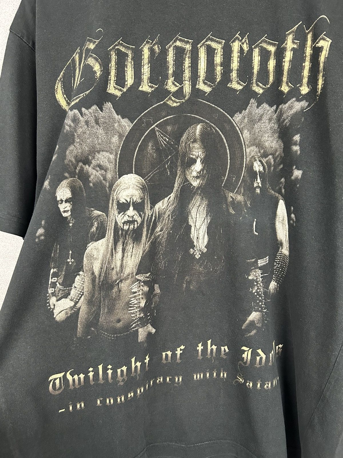 Band Tees Vintage Gorgoroth Black Metal Band Tee Graphic Rare Faded Size US XL / EU 56 / 4 - 4 Thumbnail