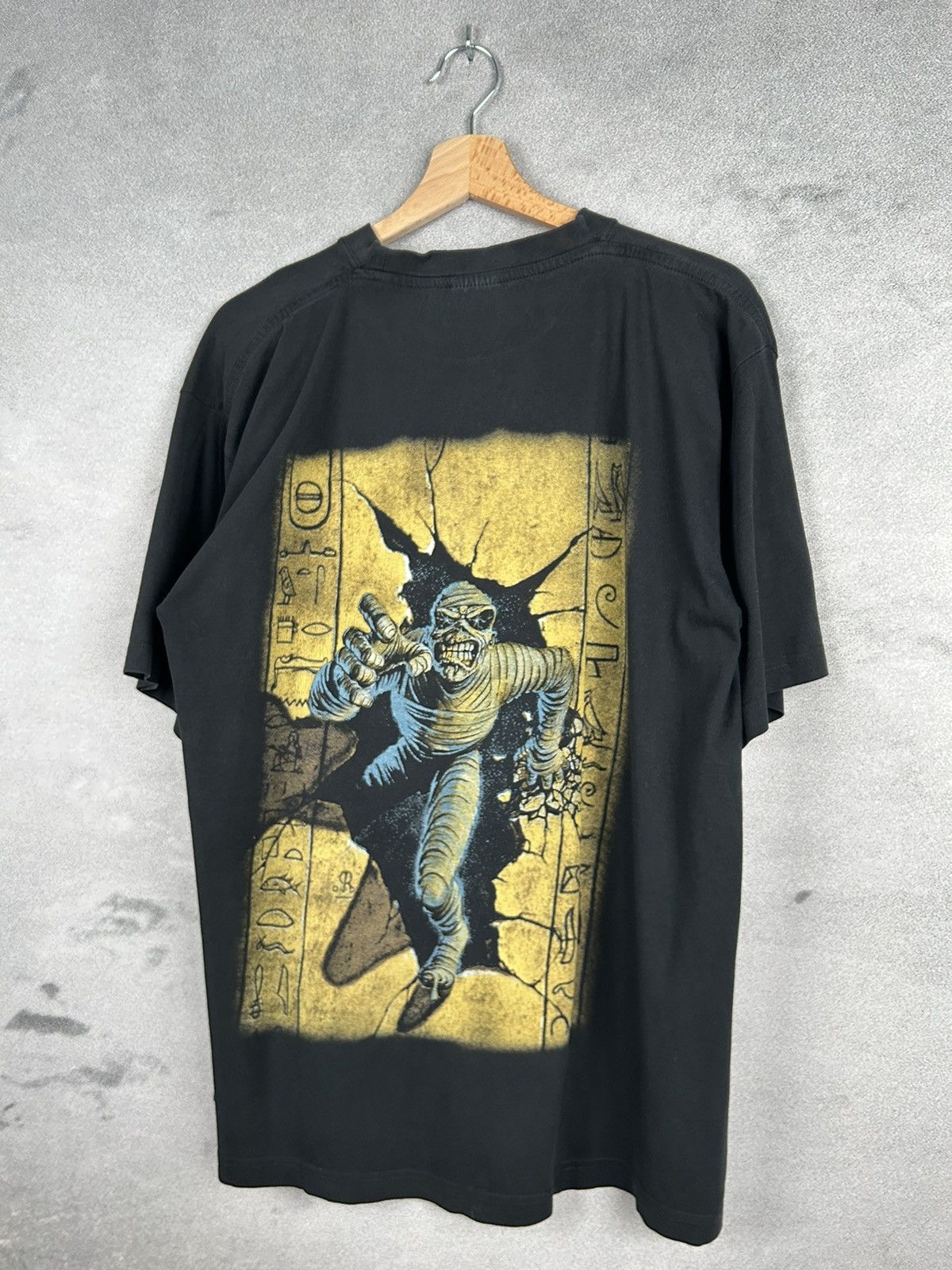 Band Tees Vintage Iron Maiden Powerslave Rock Band Graphic Tee Rare Size US XL / EU 56 / 4 - 4 Thumbnail
