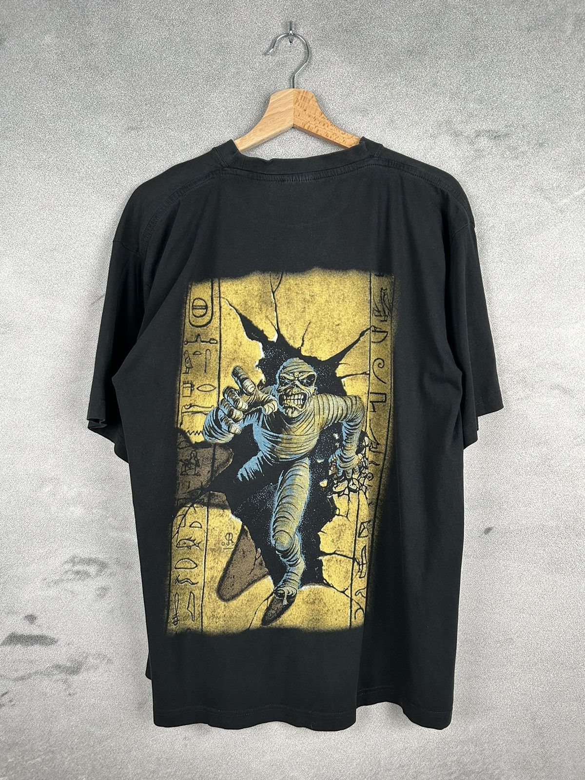 Band Tees Vintage Iron Maiden Powerslave Rock Band Graphic Tee Rare Size US XL / EU 56 / 4 - 3 Thumbnail