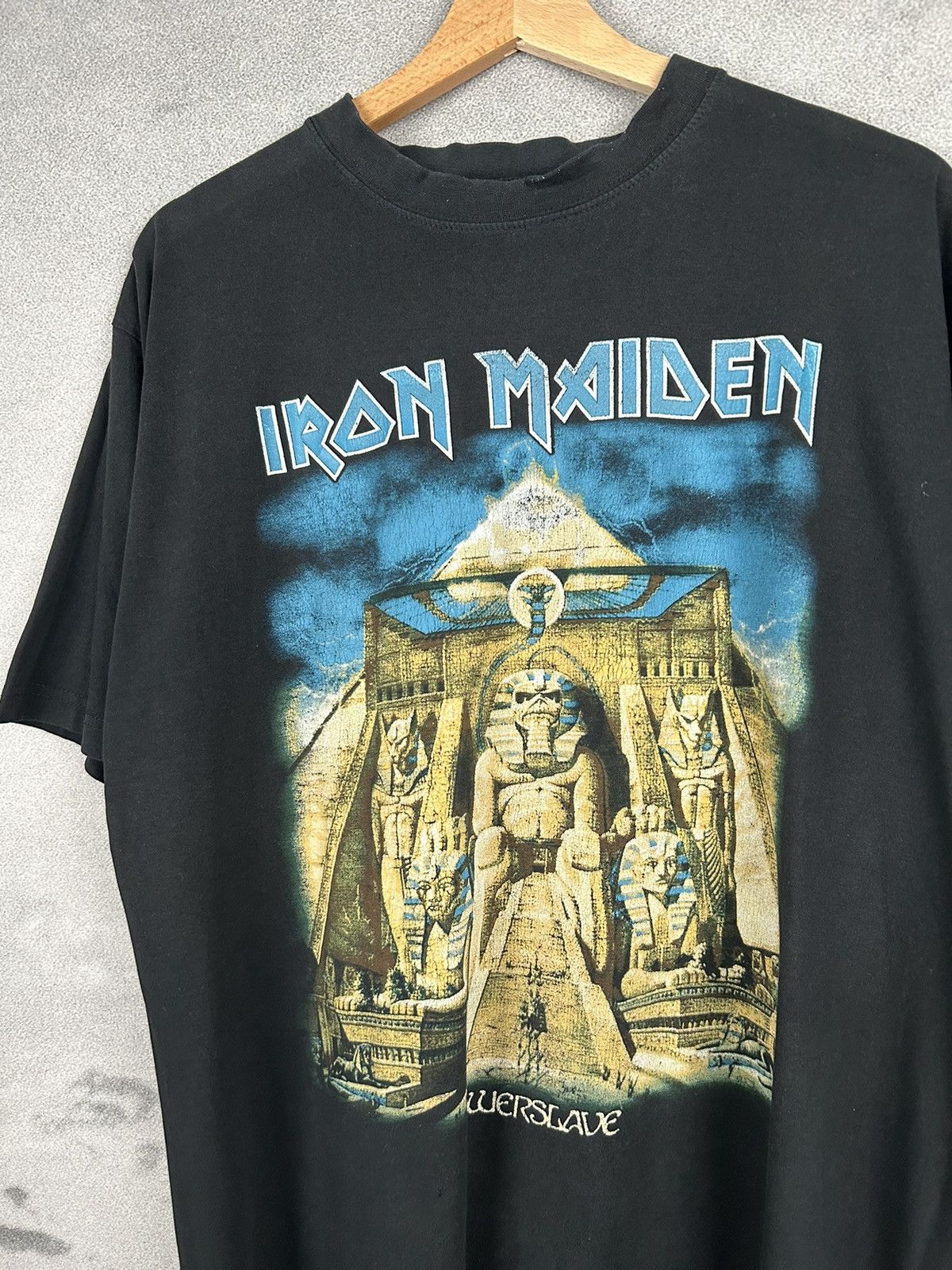 Band Tees Vintage Iron Maiden Powerslave Rock Band Graphic Tee Rare Size US XL / EU 56 / 4 - 5 Thumbnail