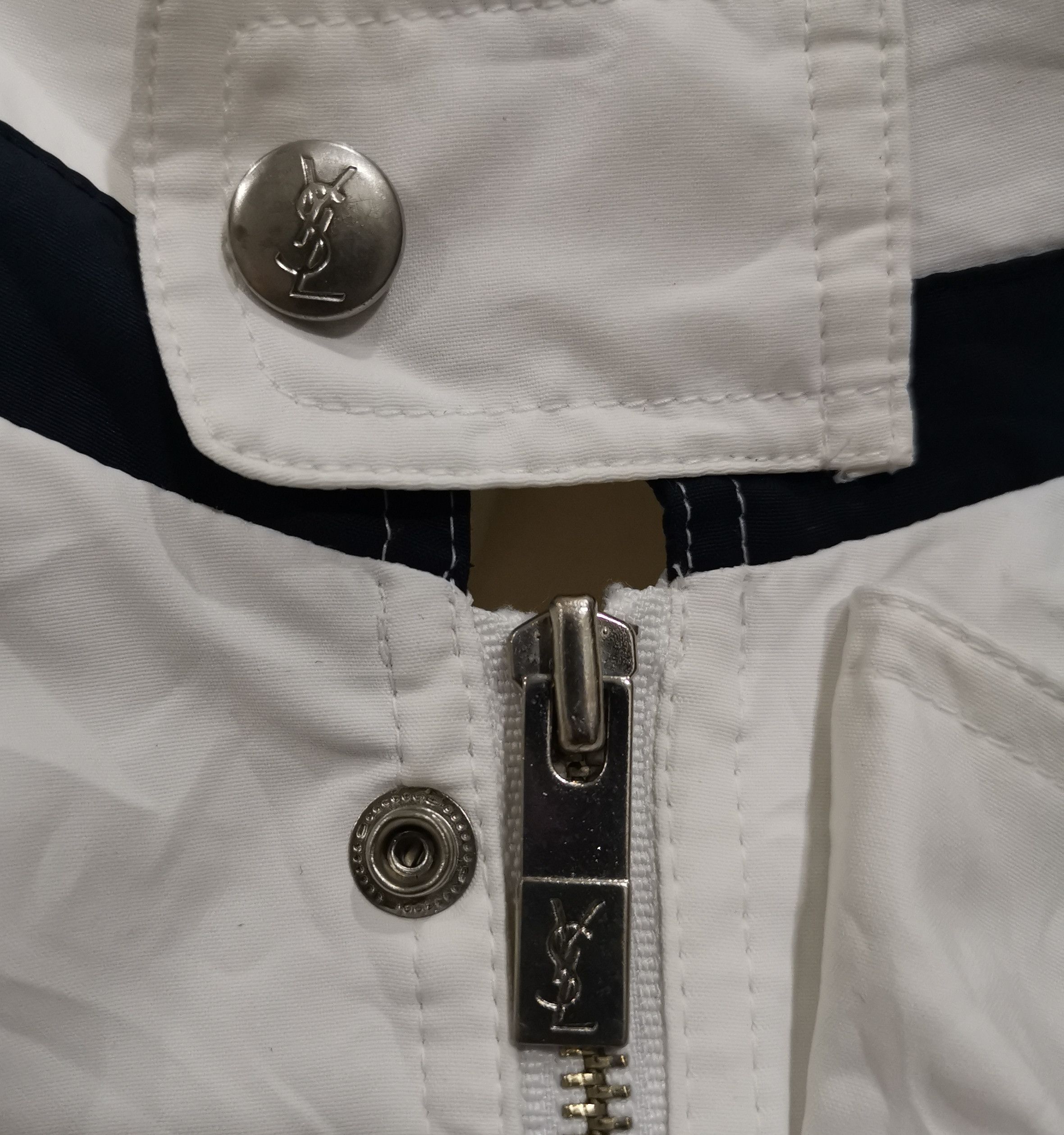 Vintage × Yves Saint Laurent Vintage Yves Saint Laurent Zipper & Button Jacket Size US L / EU 52-54 / 3 - 7 Thumbnail