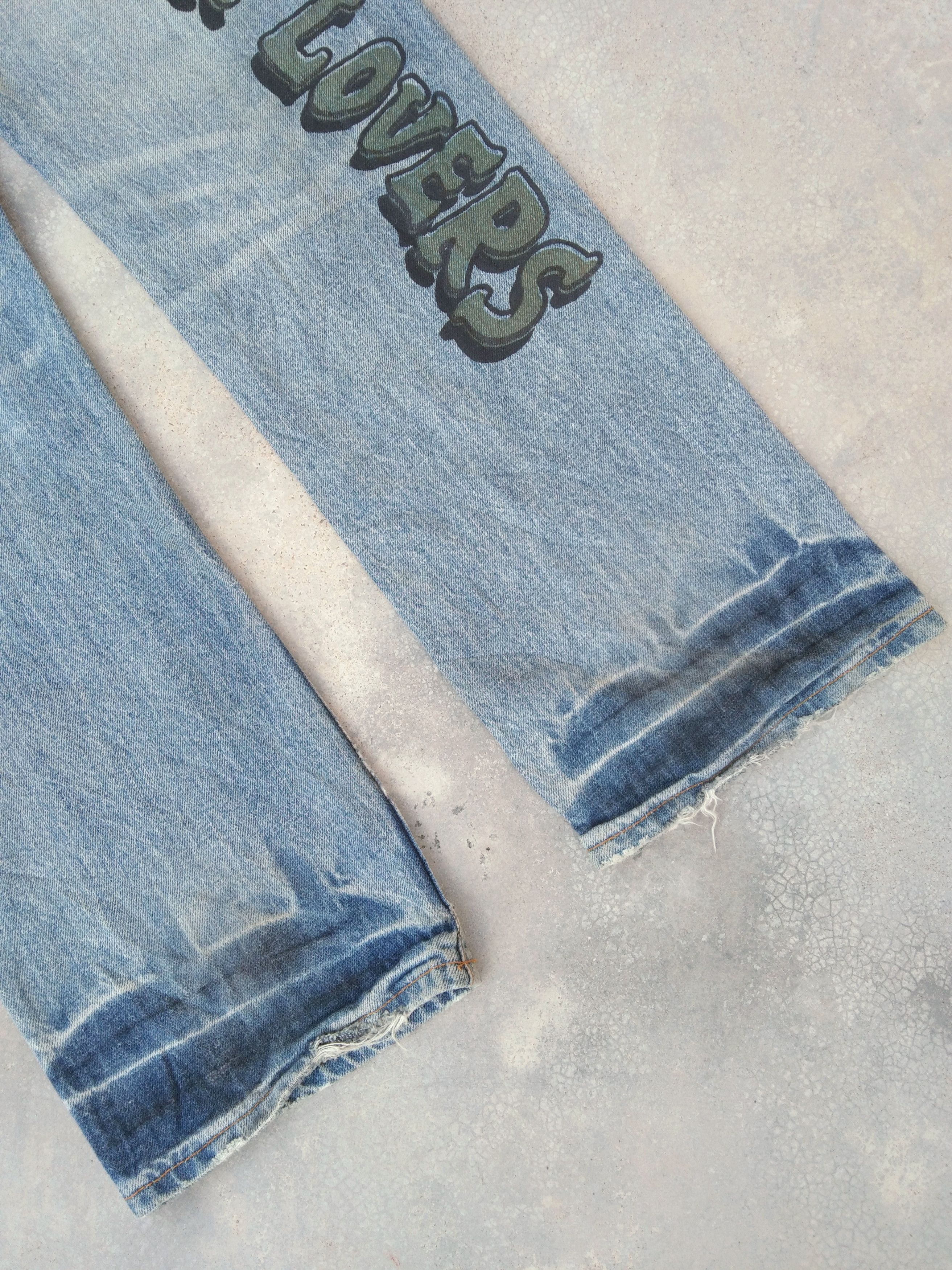 Japanese Brand × Vintage Vintage Japanese Brand Jeans Super Lovers Big Logo 33x30 Size US 33 - 4 Thumbnail