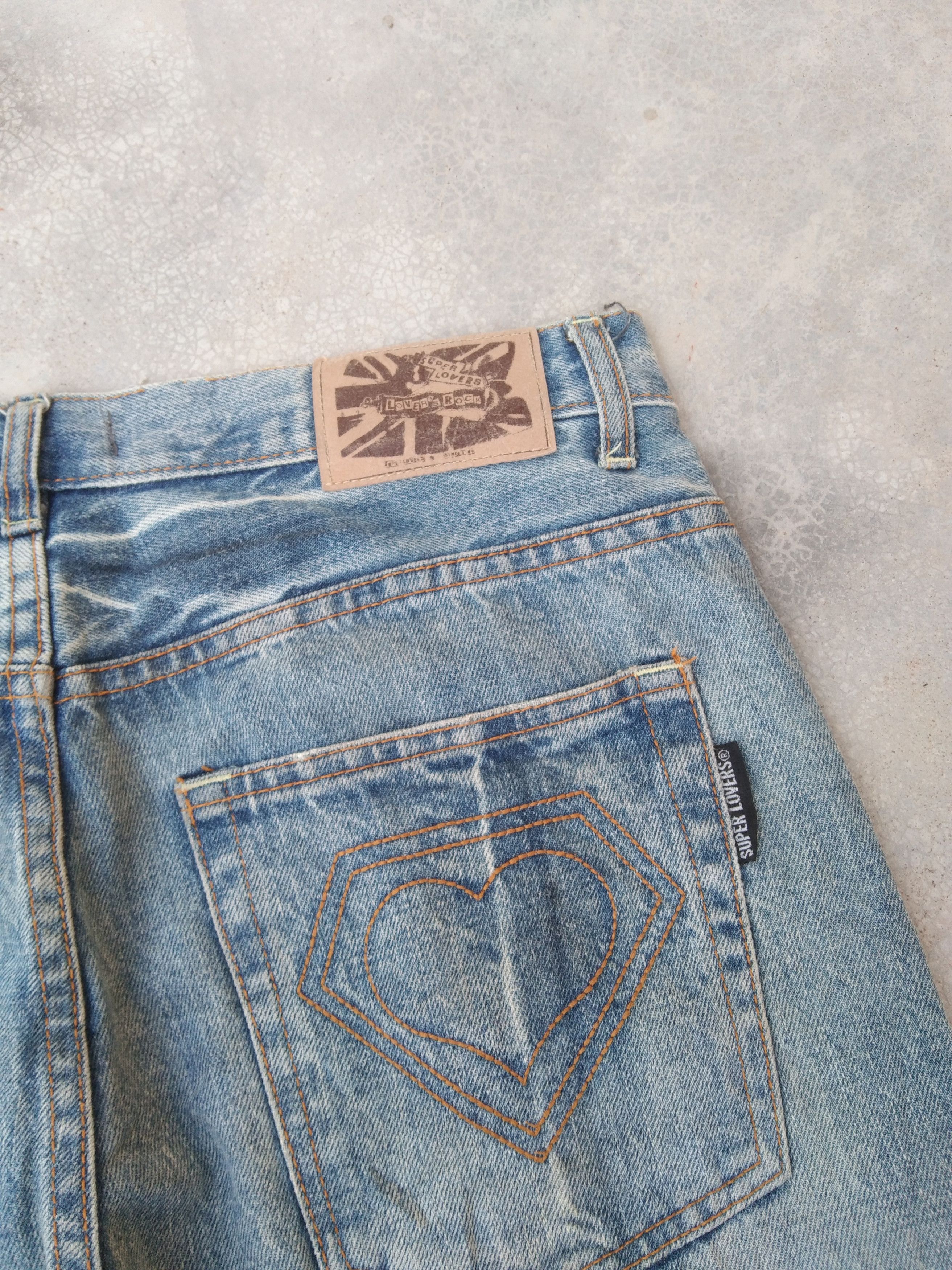 Japanese Brand × Vintage Vintage Japanese Brand Jeans Super Lovers Big Logo 33x30 Size US 33 - 9 Thumbnail
