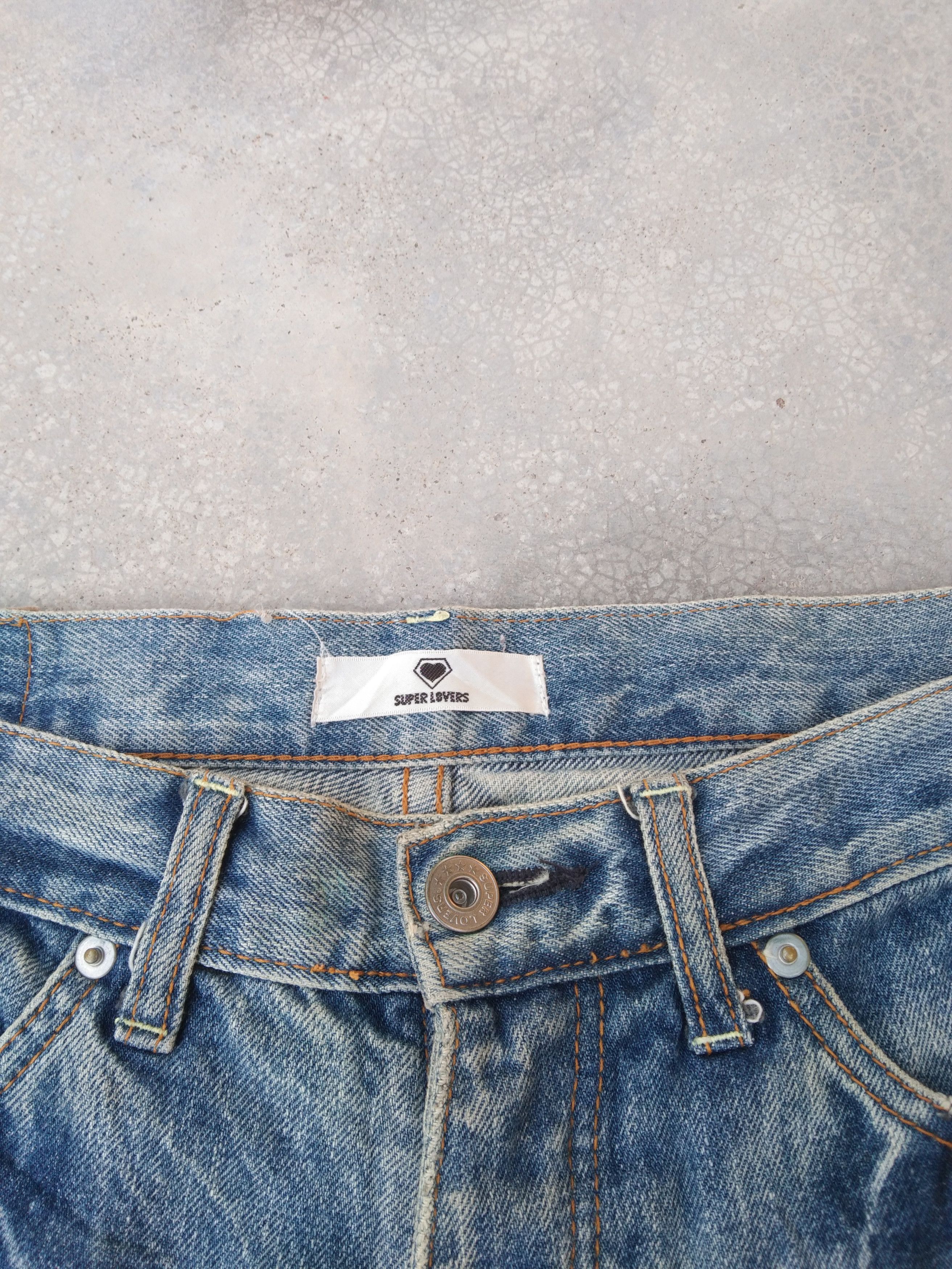 Japanese Brand × Vintage Vintage Japanese Brand Jeans Super Lovers Big Logo 33x30 Size US 33 - 6 Thumbnail