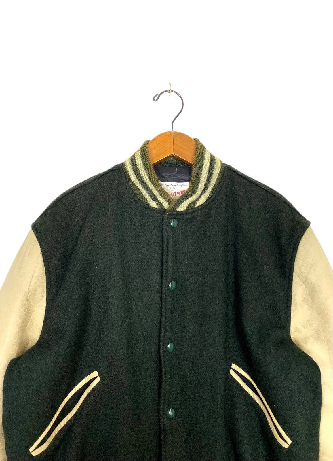Vintage Rare‼️ Vintage Butwin Letterman Varsity Wool Leather Jacket Size US M / EU 48-50 / 2 - 3 Thumbnail