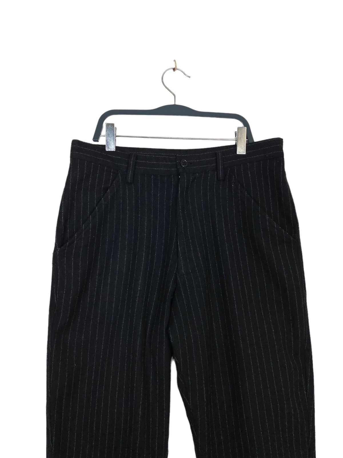 Comme des Garcons Black LAST DROP Vtg Comme des Garcons Black Wool Pants Stripe Size US 30 / EU 46 - 2 Thumbnail