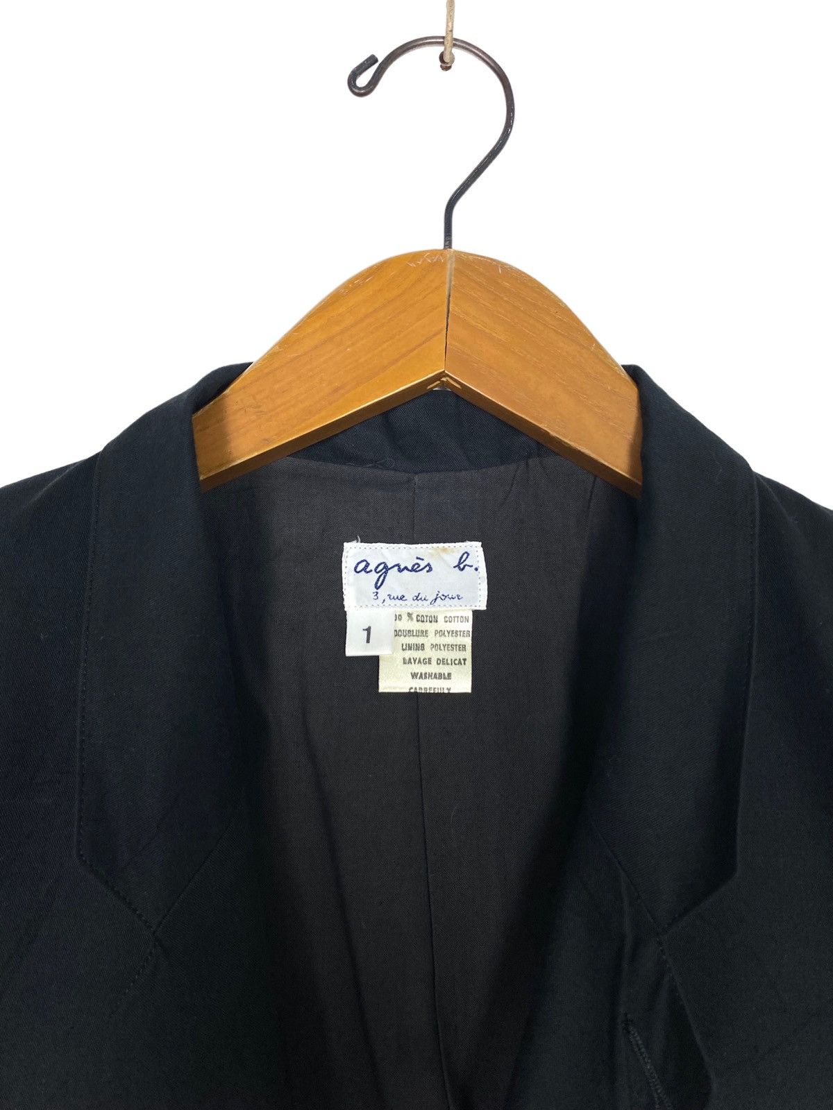 agnes b. Rare‼️ Vintage Agnes B Cotton Coat Blazer Made in France Size M / US 6-8 / IT 42-44 - 4 Thumbnail