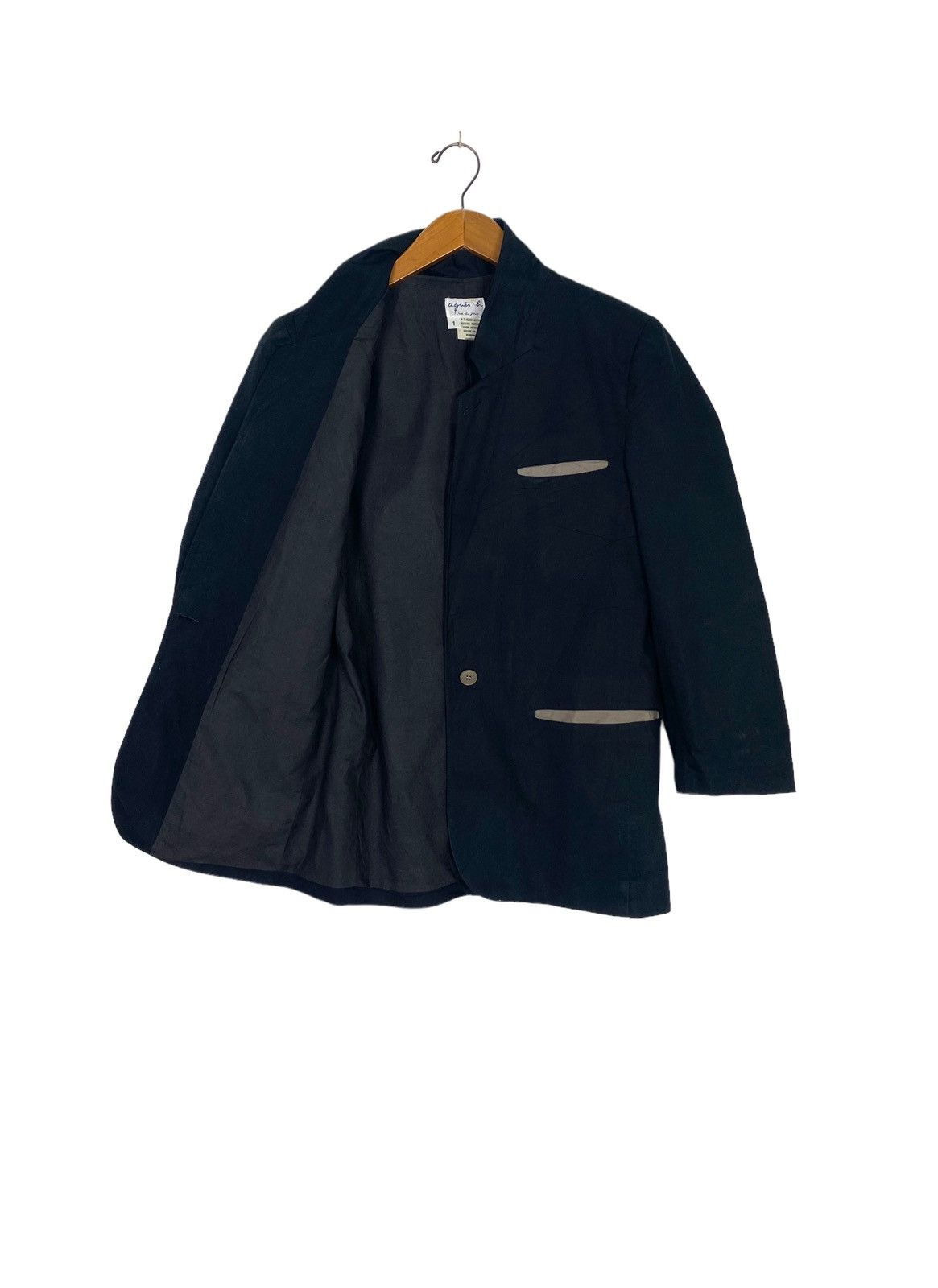 agnes b. Rare‼️ Vintage Agnes B Cotton Coat Blazer Made in France Size M / US 6-8 / IT 42-44 - 2 Thumbnail