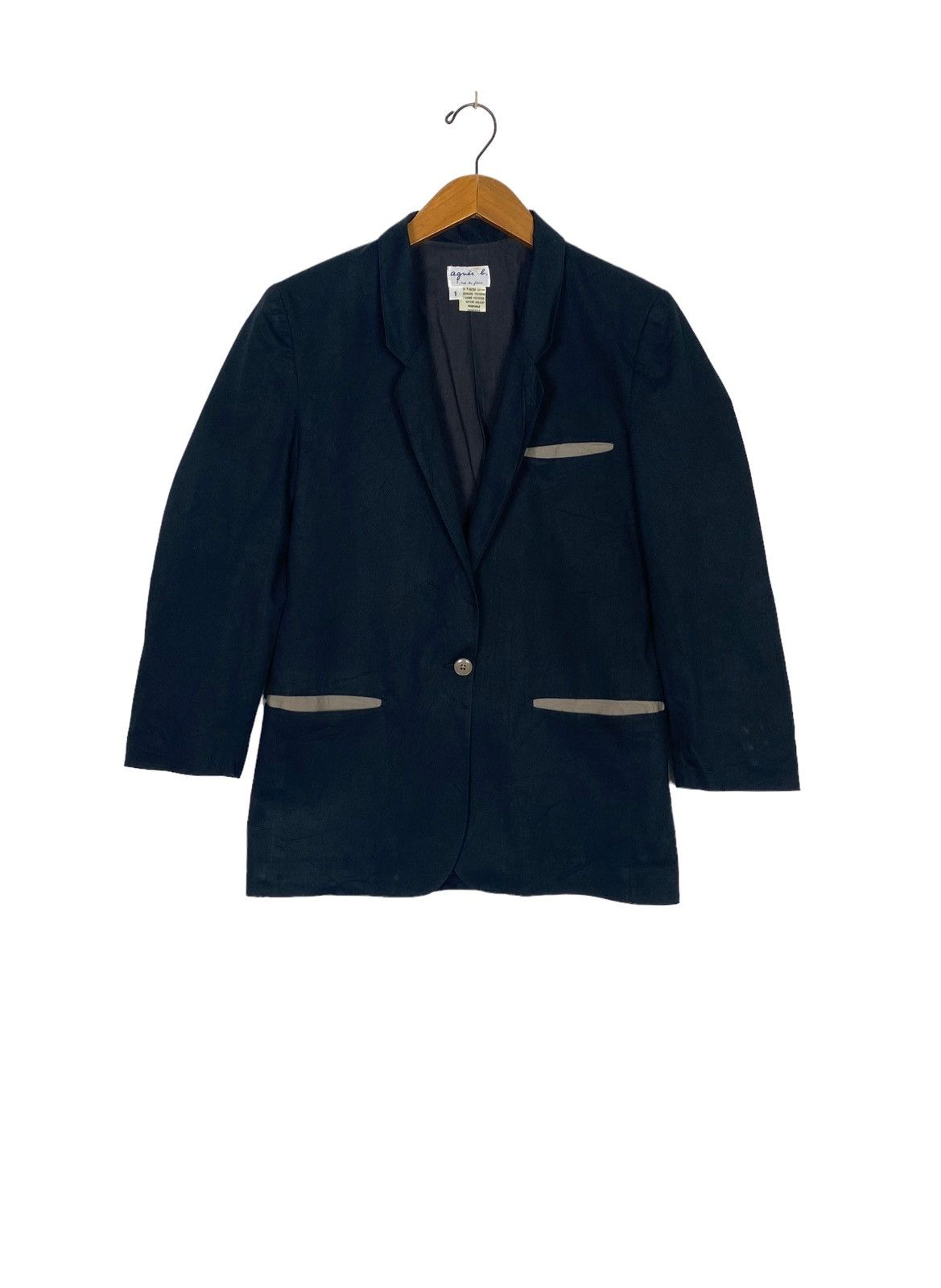 agnes b. Rare‼️ Vintage Agnes B Cotton Coat Blazer Made in France Size M / US 6-8 / IT 42-44 - 1 Thumbnail