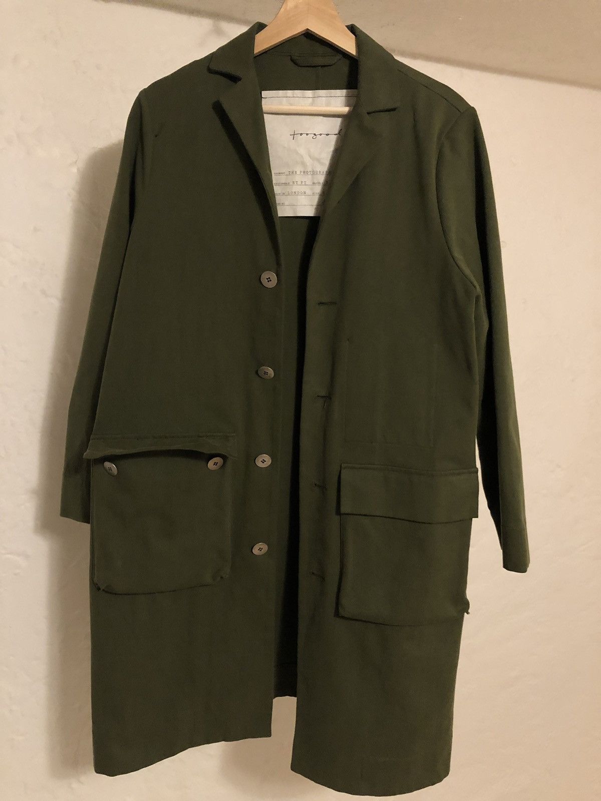 Toogood Photographer Coat In Green Calico Size US S / EU 44-46 / 1 - 1 Thumbnail