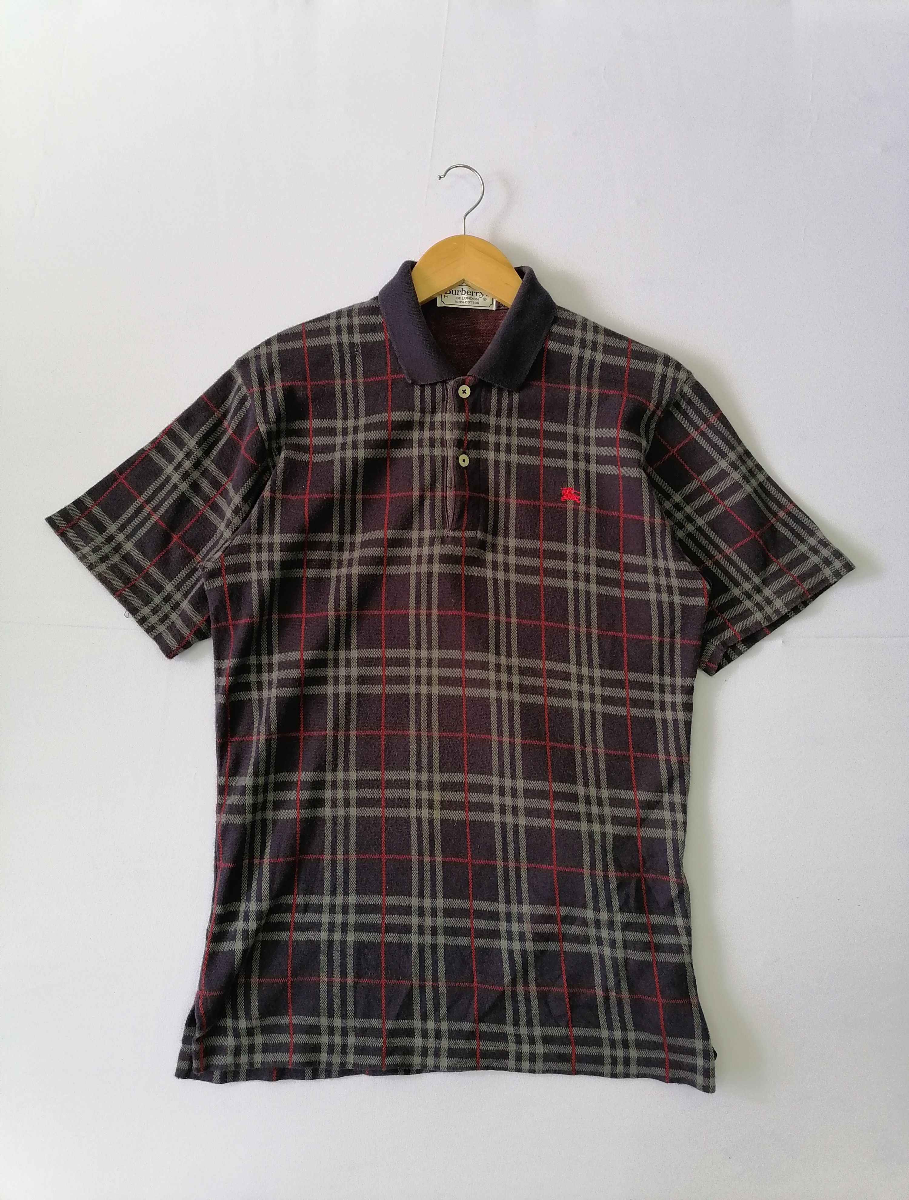 Burberry Vintage Burberry Nova Check Polo Tee Size US M / EU 48-50 / 2 - 1 Thumbnail