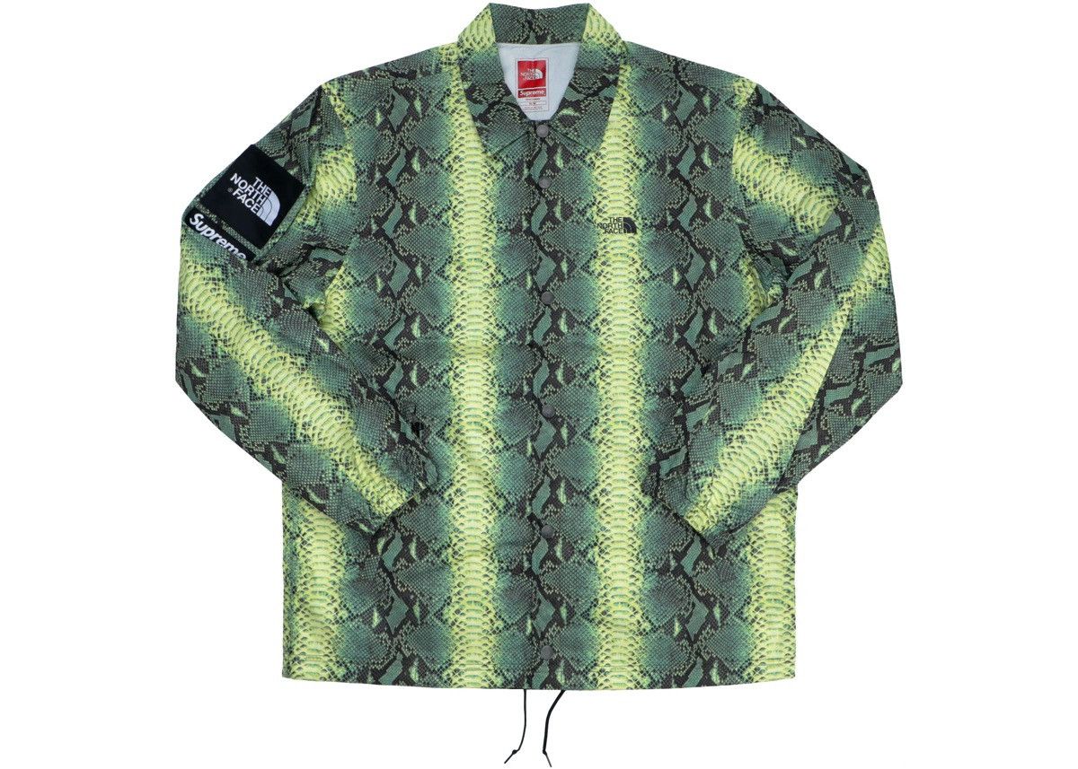 Supreme SS18 Supreme x TNF Snakeskin Taped Seam Coaches Jacket ...