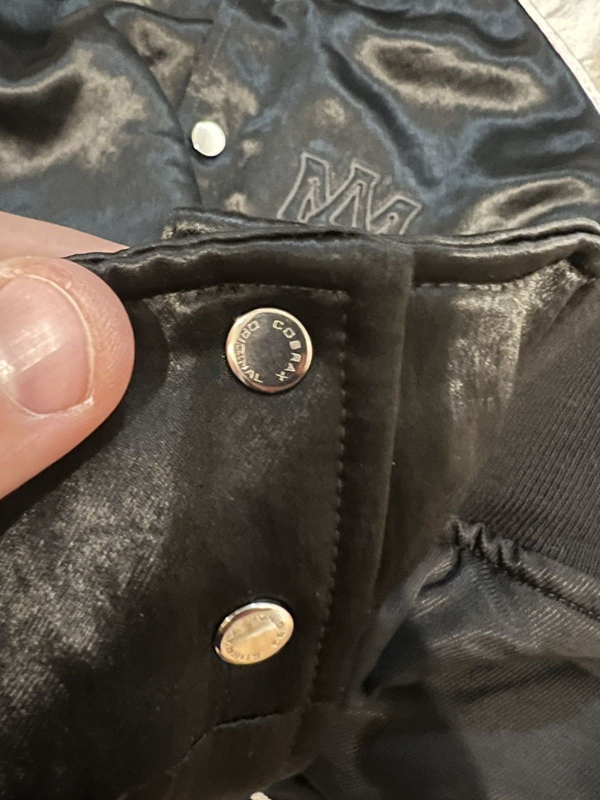 Amiri Amiri Men's Black Satin Flames Souvenir Jacket size M $3500 Size US M / EU 48-50 / 2 - 7 Thumbnail