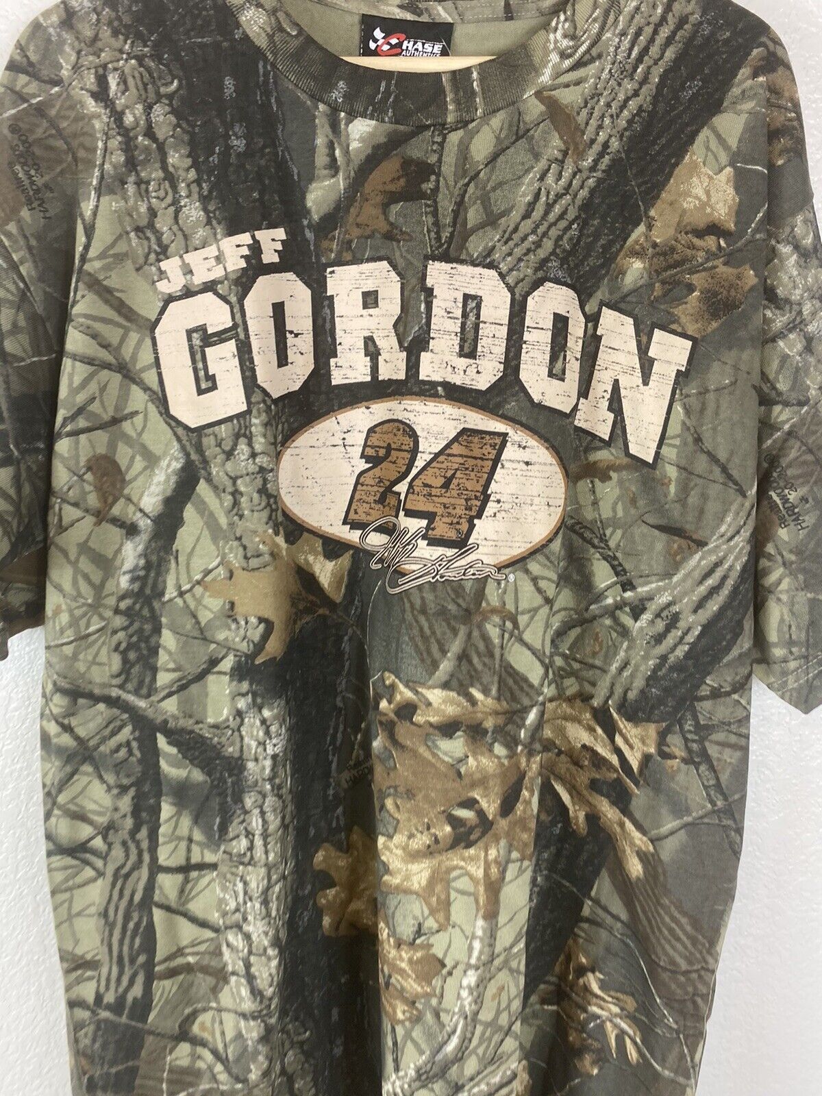 Vintage *RARE* Vintage Jeff Gordon #24 RealTree Camo Nascar T-Shirt Size US XL / EU 56 / 4 - 3 Thumbnail
