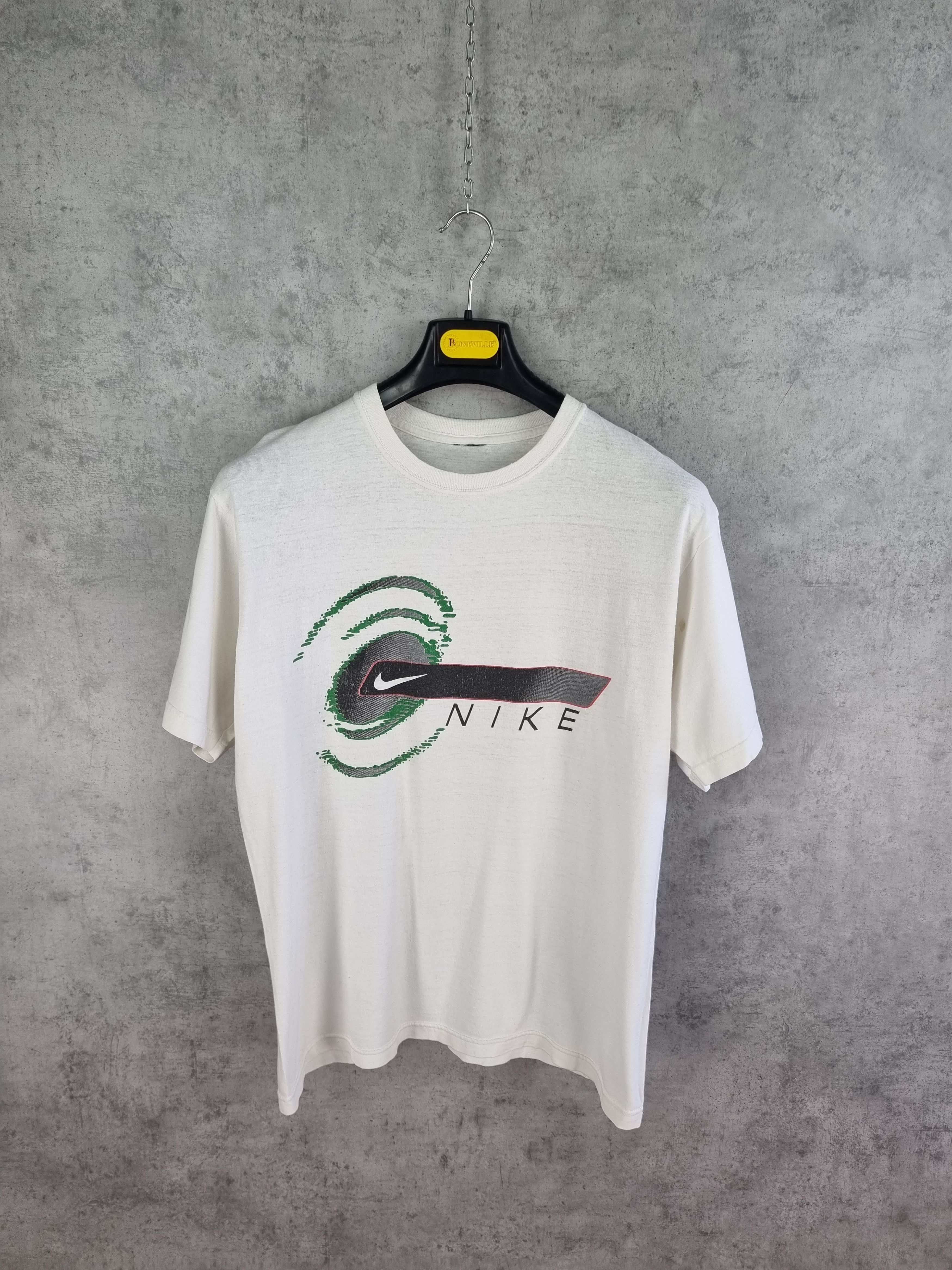 Nike × Vintage Single stitch 90s Nike Logo on Chest Vintage tee shirt Size US L / EU 52-54 / 3 - 2 Thumbnail