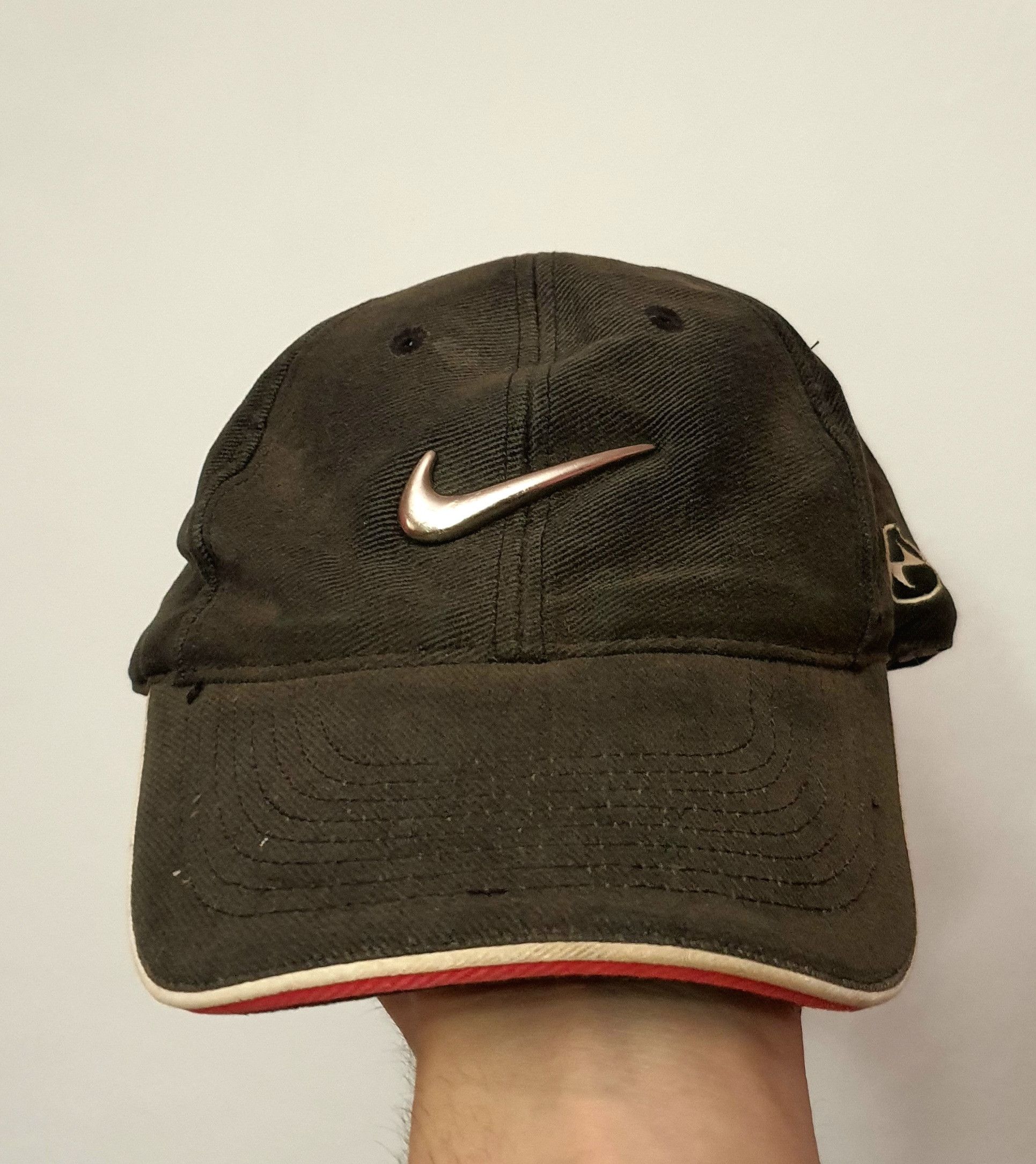Nike × Vintage Nike Vintage Metallic Swoosh Hat Size ONE SIZE - 1 Thumbnail