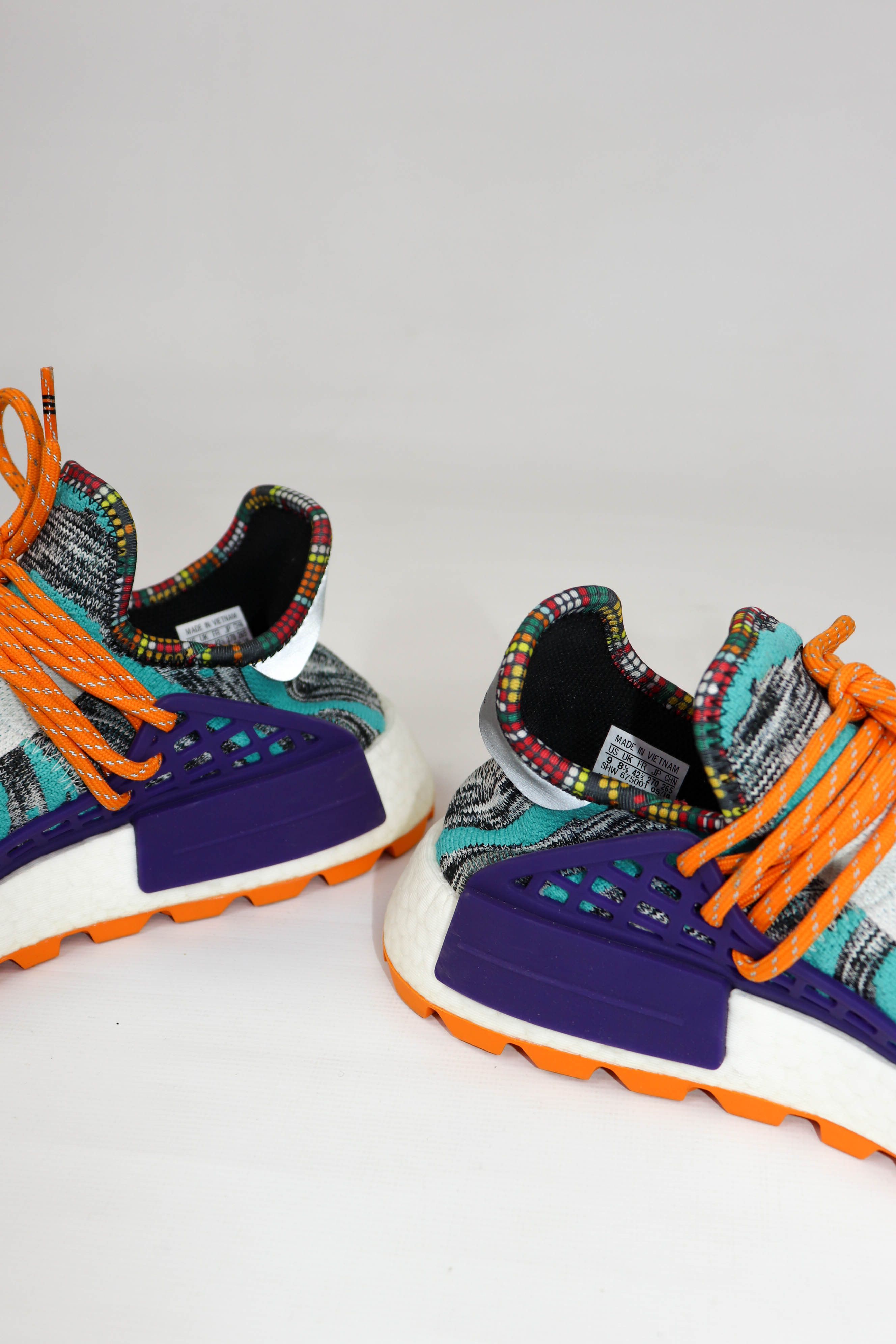 Adidas × Pharrell Pharell Adidas NMD Human Race Trail Solar Pack Sneakers Size US 9 / EU 42 - 7 Thumbnail
