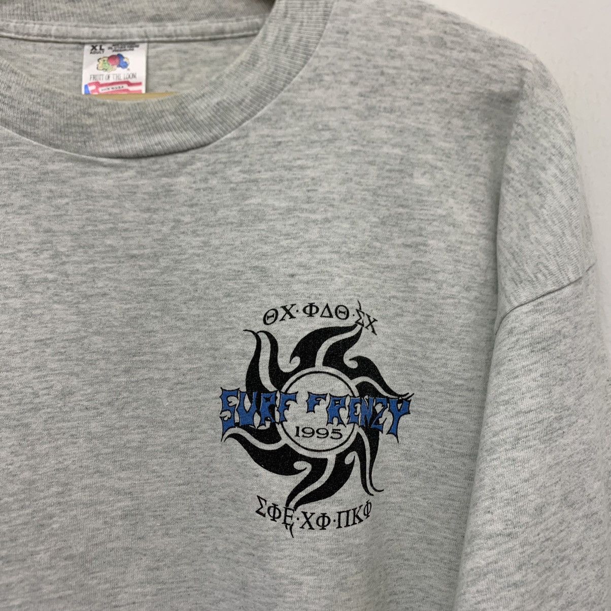 Daytona × Fruit Of The Loom × Vintage Vintage 1995 Surf Frenzy Surfing Long Sleeve Tshirt Size US L / EU 52-54 / 3 - 5 Thumbnail