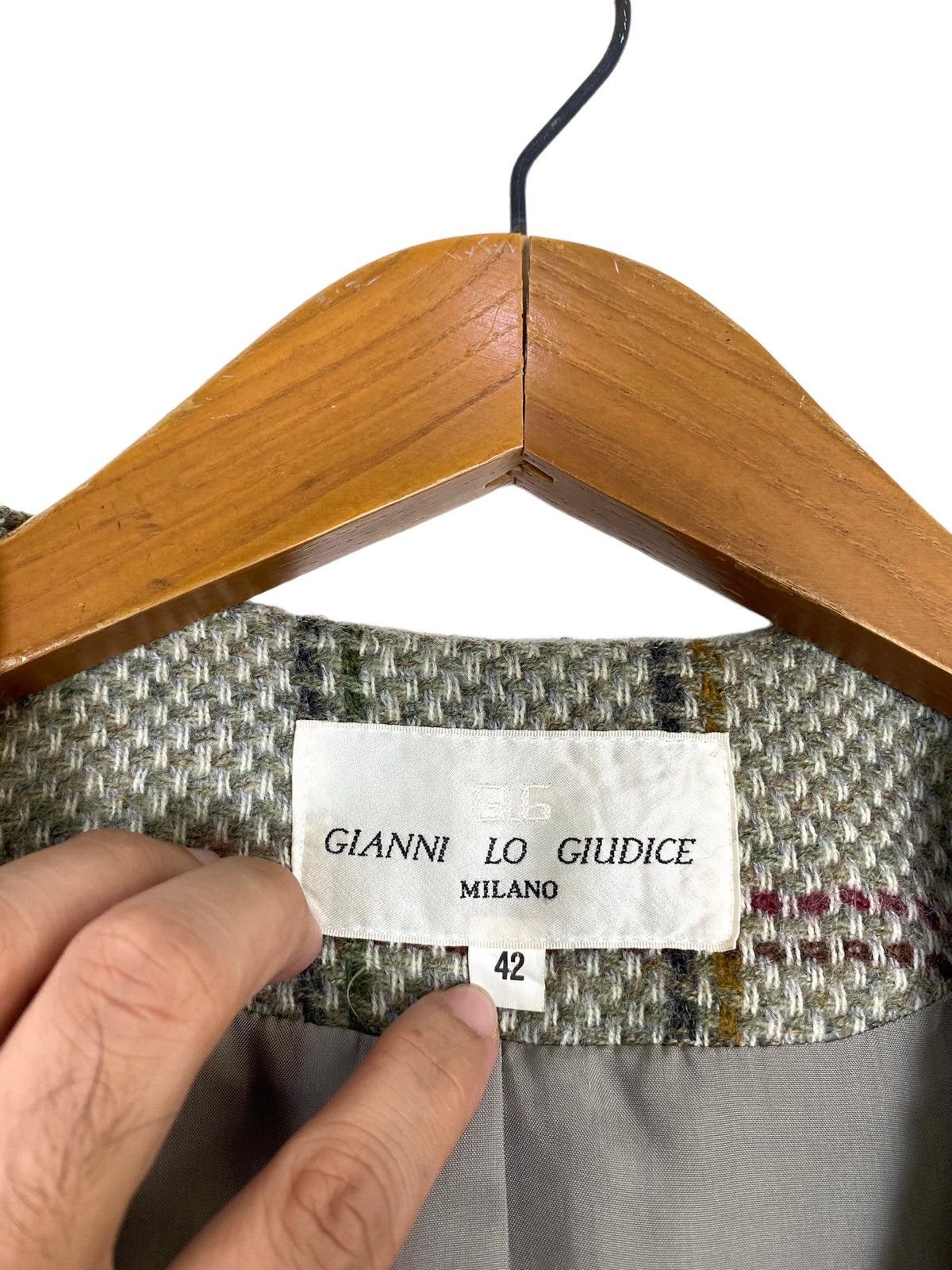 Gianni Valentino Gianni Lo Giudice Milano Single Breasted Blazer Wool Check Size M / US 6-8 / IT 42-44 - 4 Thumbnail