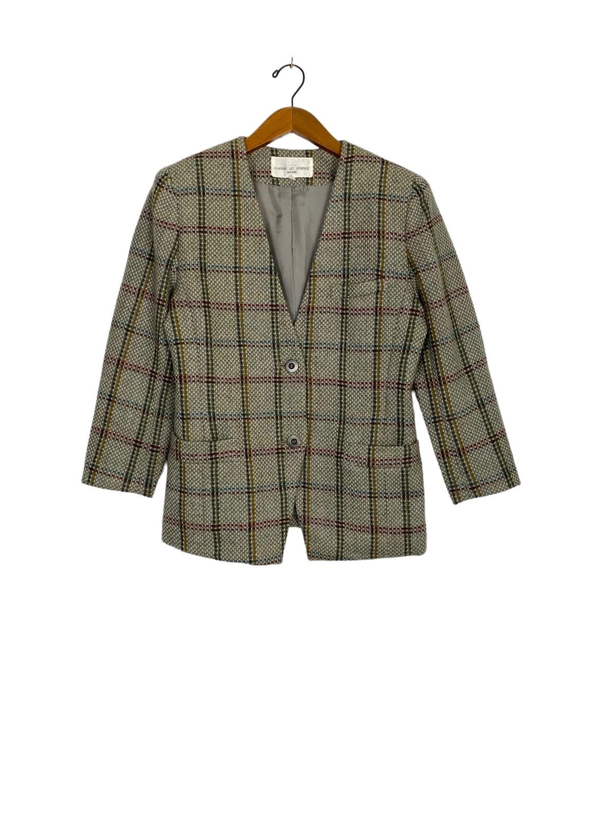 Gianni Valentino Gianni Lo Giudice Milano Single Breasted Blazer Wool Check Size M / US 6-8 / IT 42-44 - 1 Thumbnail