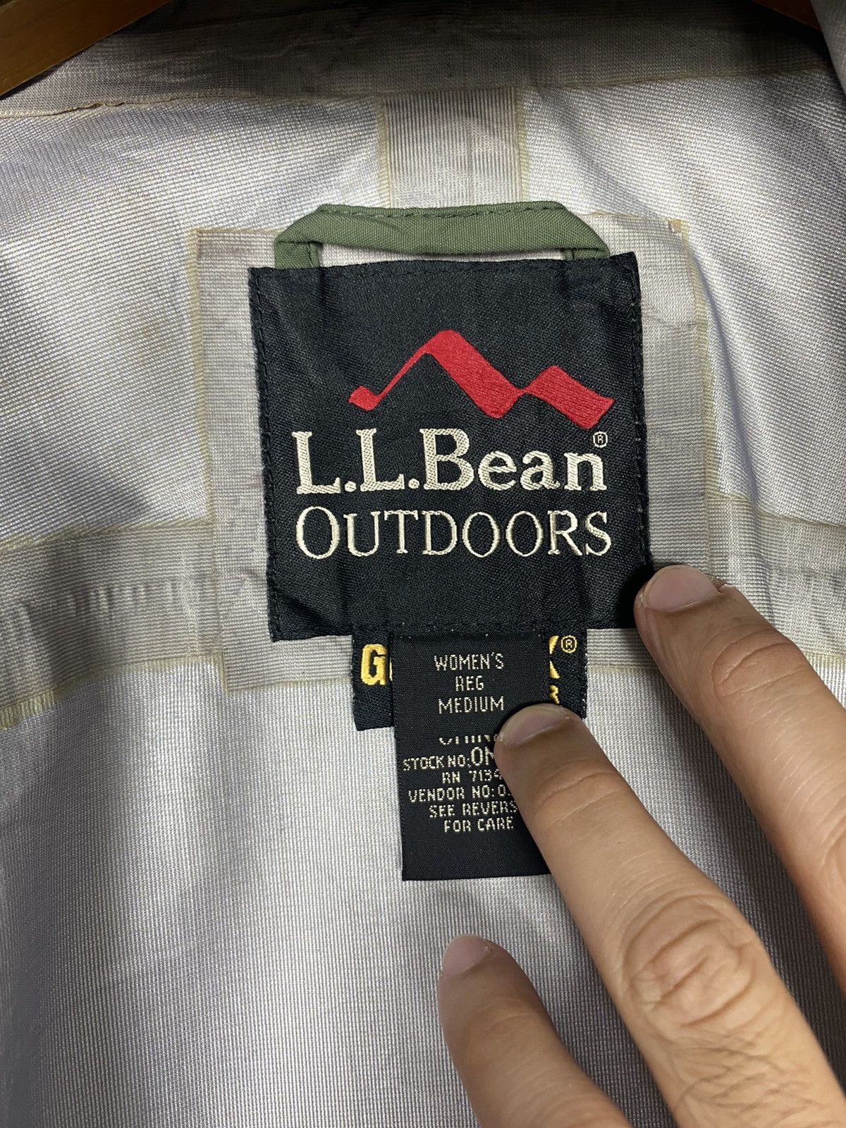 Rare‼️ Vtg Ll Bean Gore Tex Rain Jacket Embroidery Small Logo