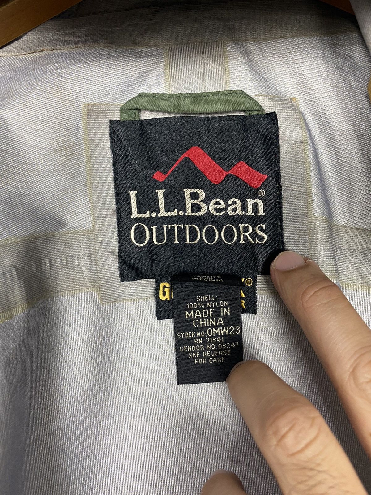 Rare‼️ Vtg Ll Bean Gore Tex Rain Jacket Embroidery Small Logo
