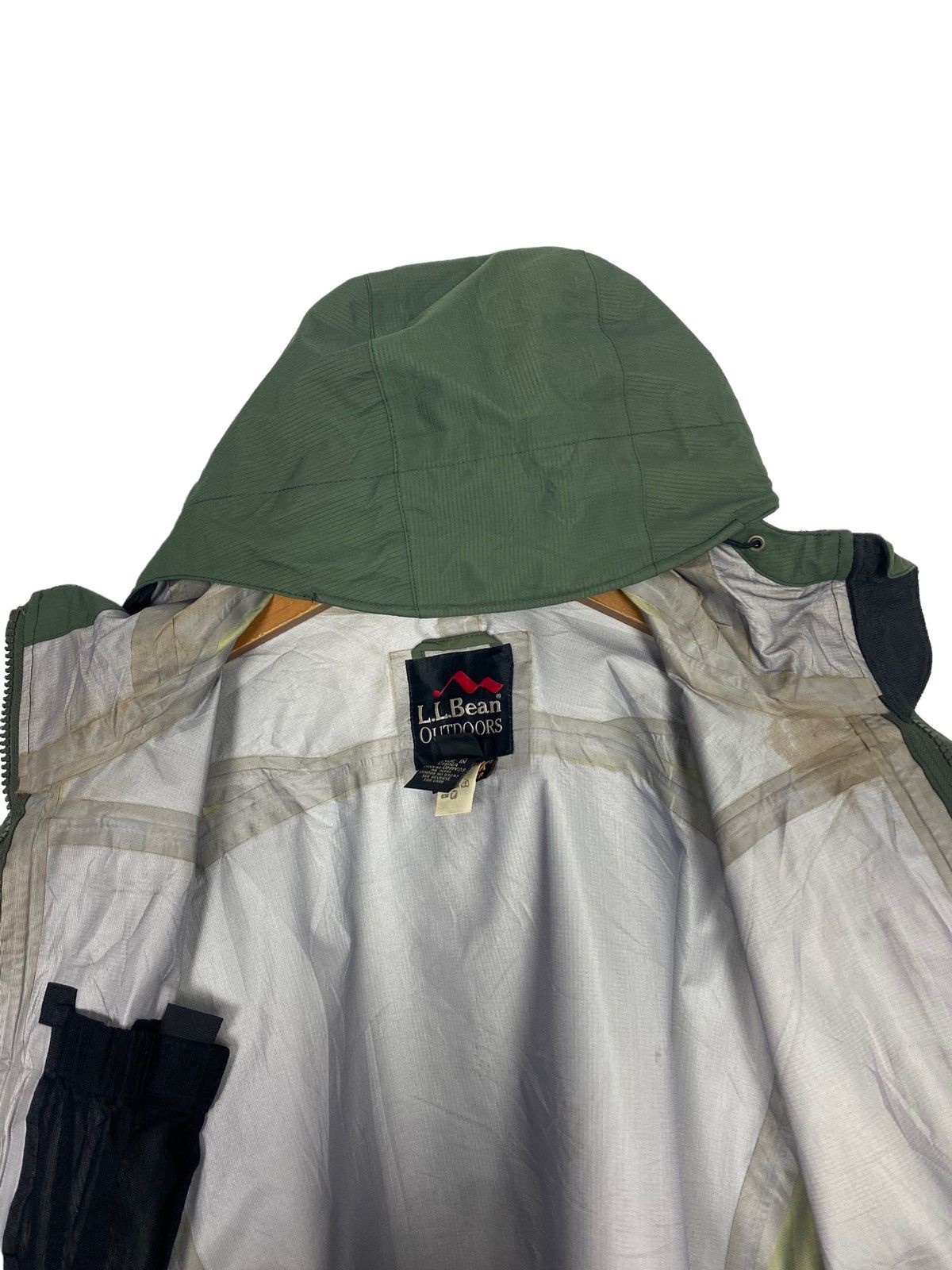 Rare‼️ Vtg Ll Bean Gore Tex Rain Jacket Embroidery Small Logo