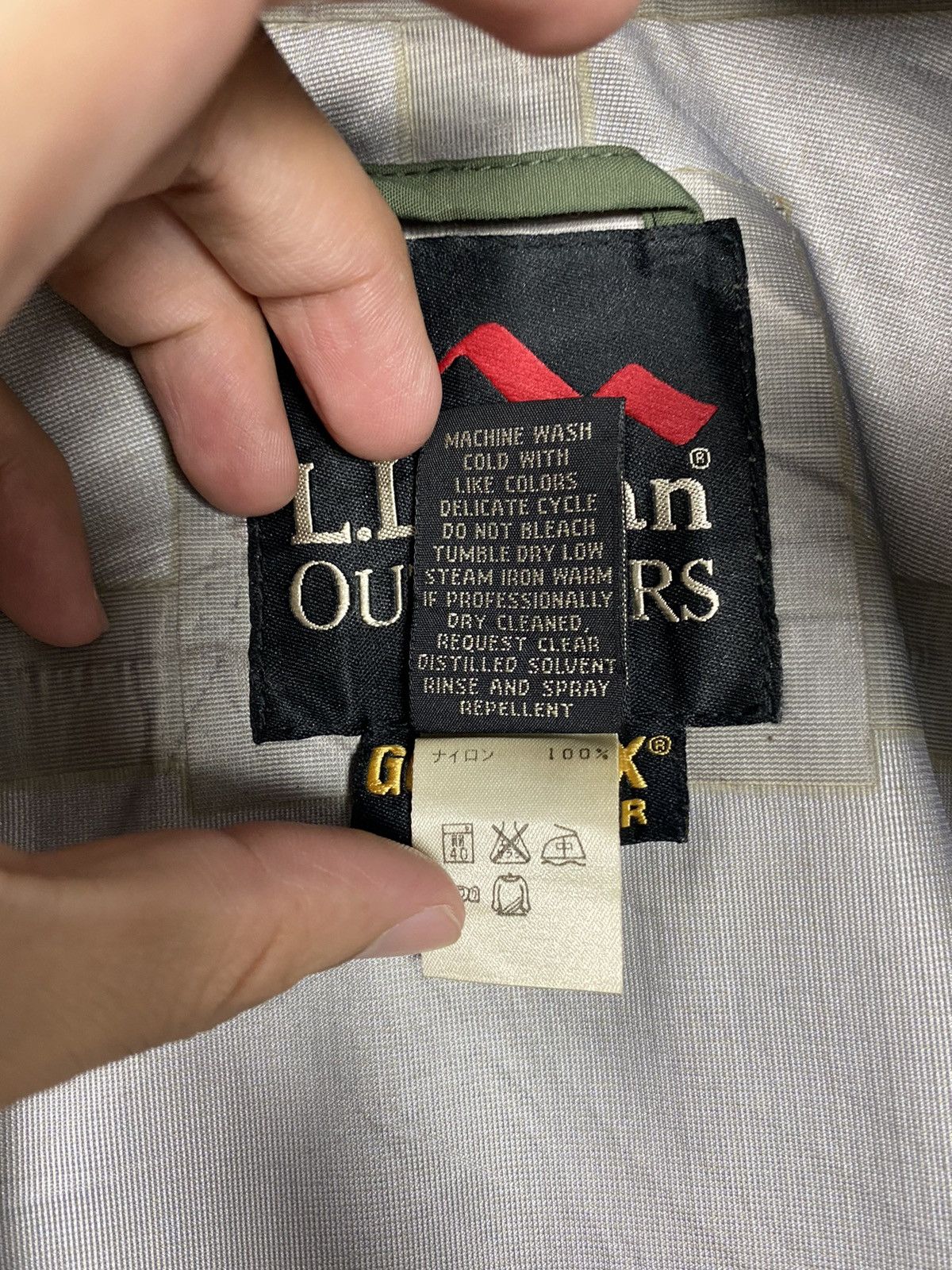 Rare‼️ Vtg Ll Bean Gore Tex Rain Jacket Embroidery Small Logo