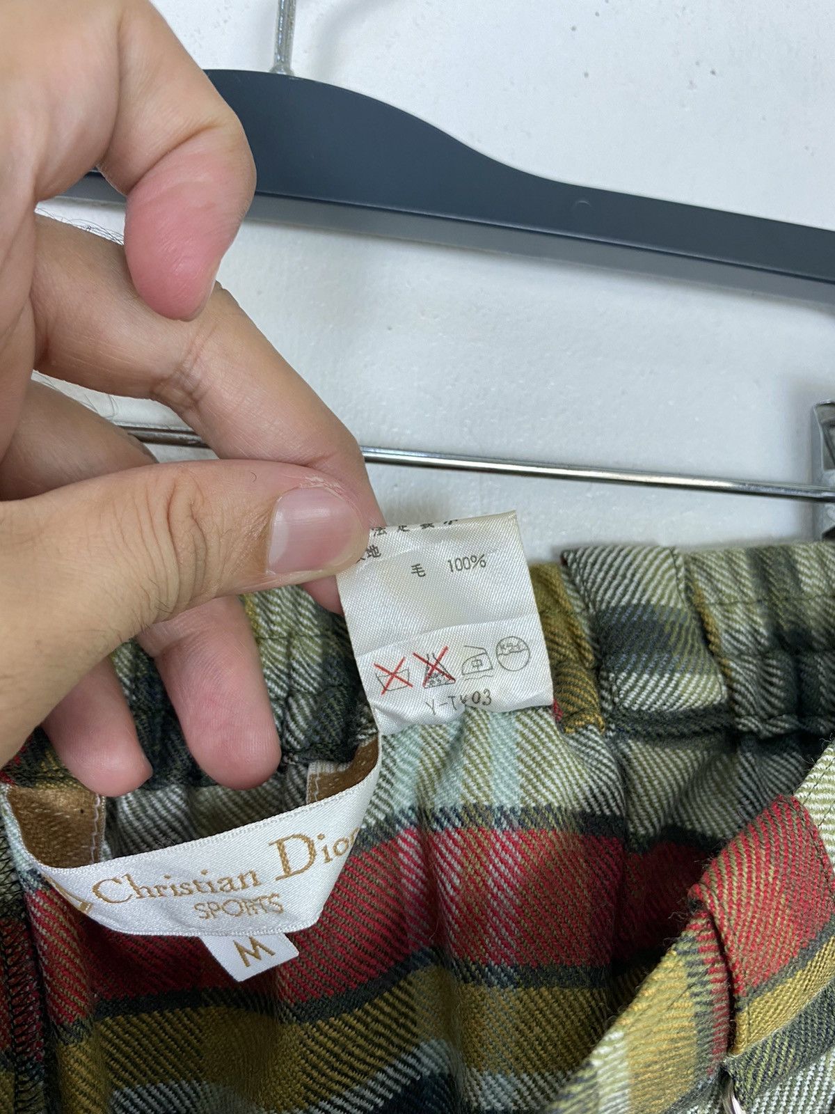 Christian Dior Monsieur Rare‼️ Vtg Christian Dior Sport Mini Skirt Checked Pattern Size 26" / US 2 / IT 38 - 6 Thumbnail