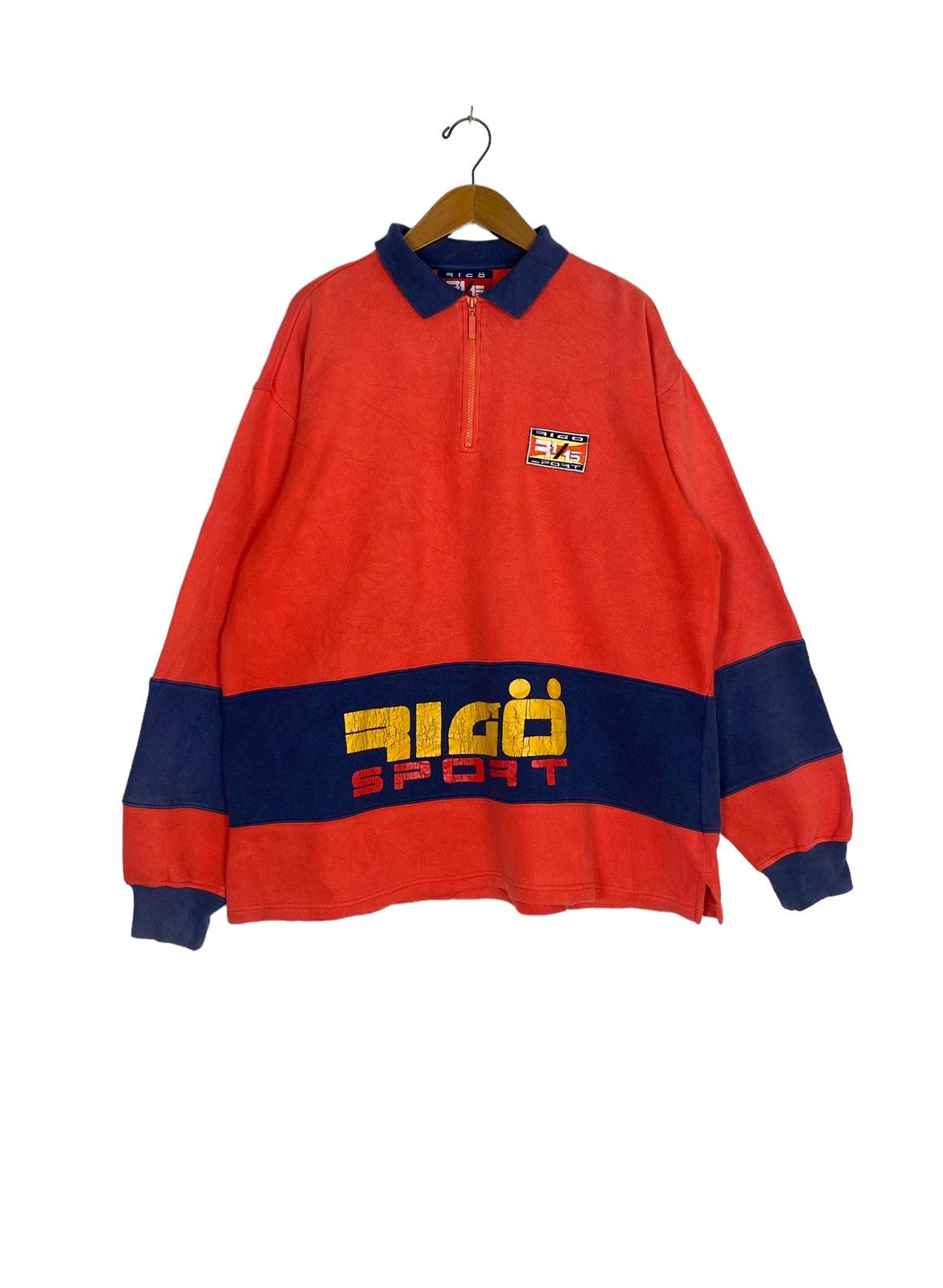 Vintage Rare‼️ Vintage Rico Sport Sweatshirt Half Zip Big Logo Size US L / EU 52-54 / 3 - 1 Thumbnail