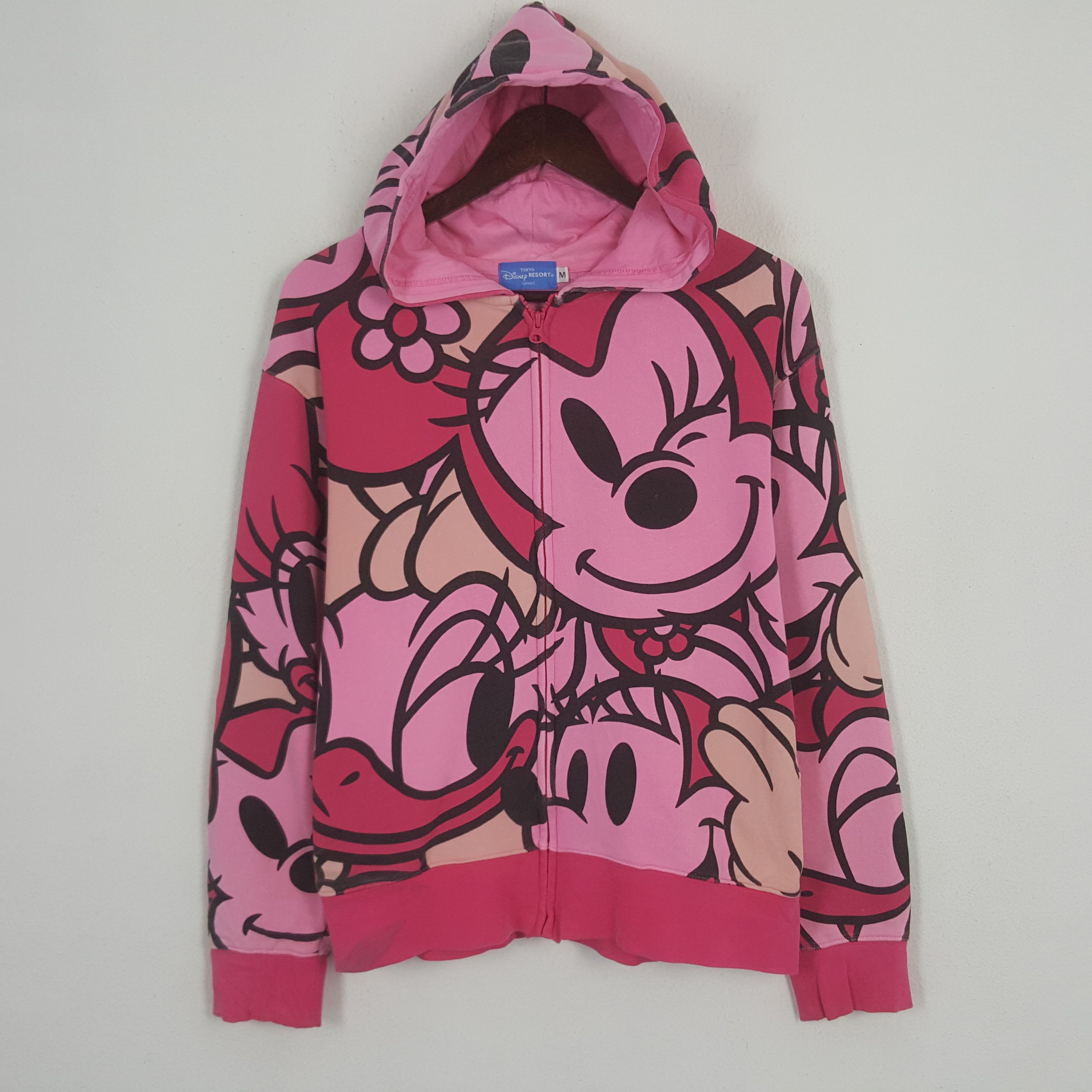 Disney × Japanese Brand × Vintage Vintage Disney Mini Mouse FullPrinted Zipper Jacket Hoodies Size M / US 6-8 / IT 42-44 - 1 Thumbnail