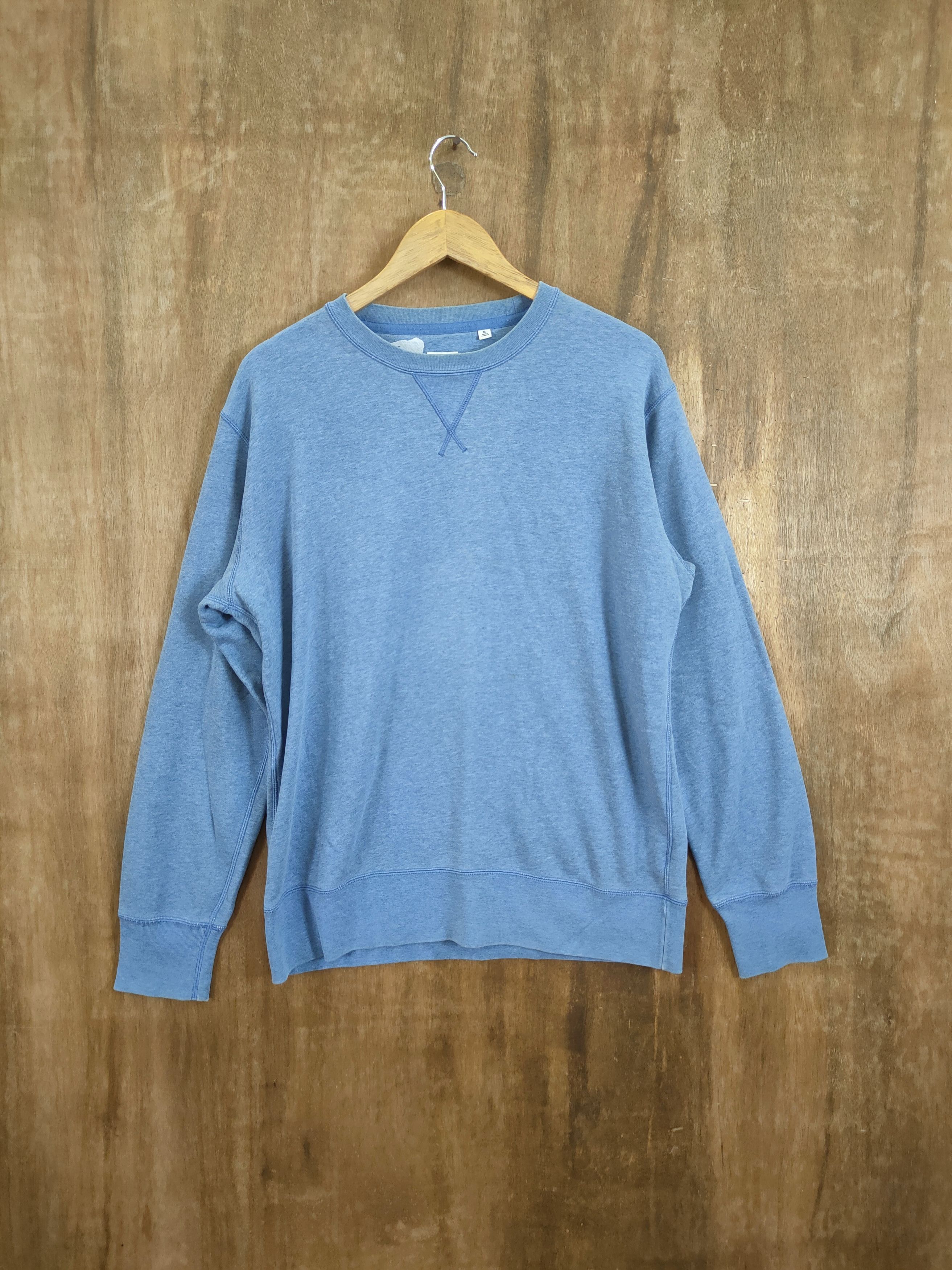image of Uniqlo Vintage Faded Sweatshirt Japan 6176 in Blue Fade, Men's (Size XL)