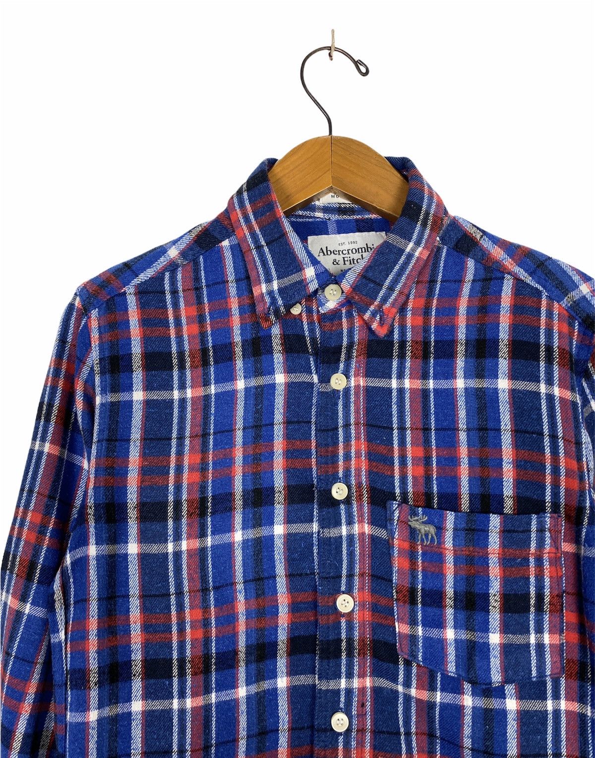 Abercrombie & Fitch Rare‼️Abercrombie & Fitch Check Flannel Large (Women Size) Size ONE SIZE - 2 Thumbnail