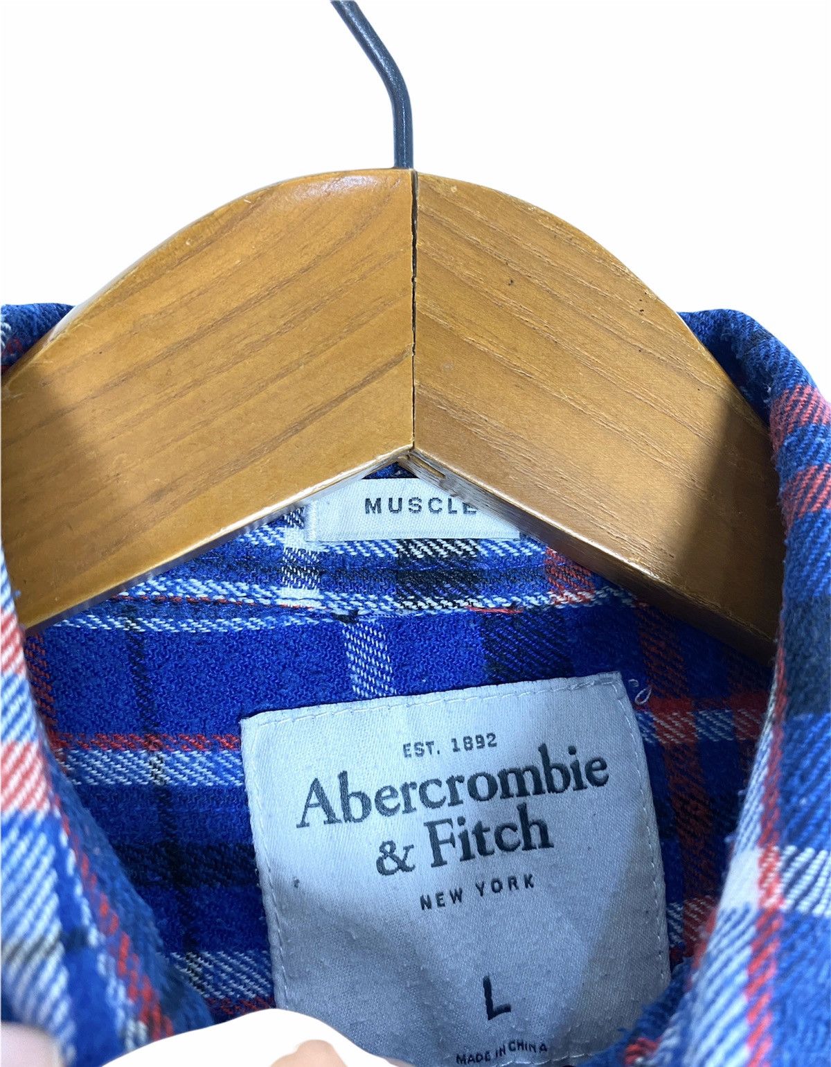 Abercrombie & Fitch Rare‼️Abercrombie & Fitch Check Flannel Large (Women Size) Size ONE SIZE - 4 Thumbnail