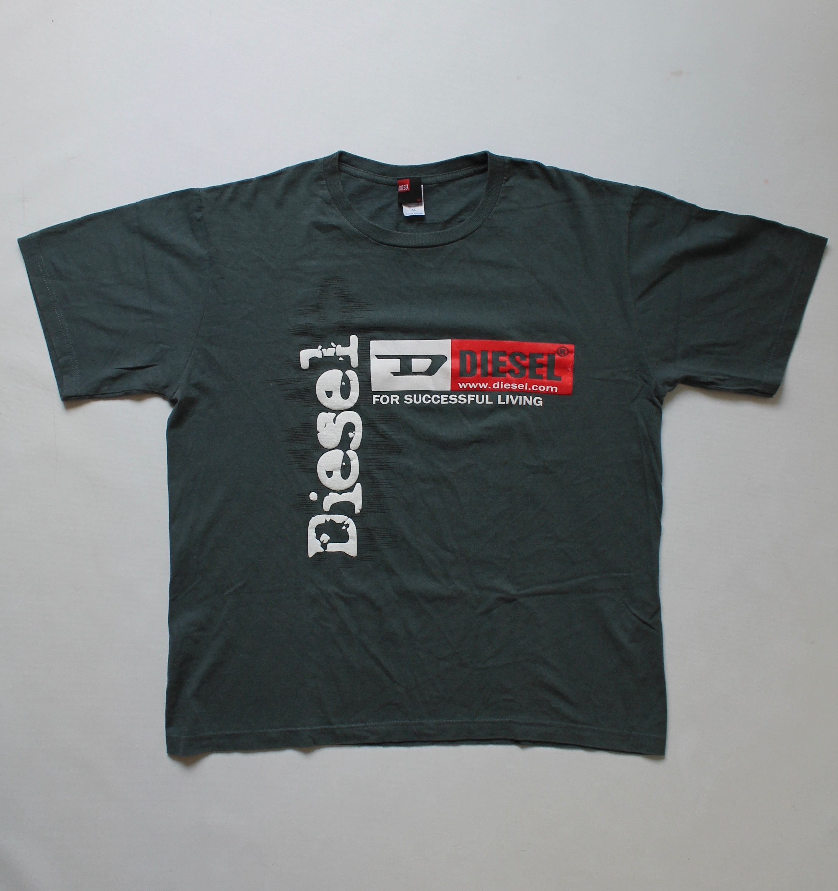 Diesel × Vintage 90's Diesel Vintage t Shirt Y2K tee Size US XL / EU 56 / 4 - 2 Thumbnail