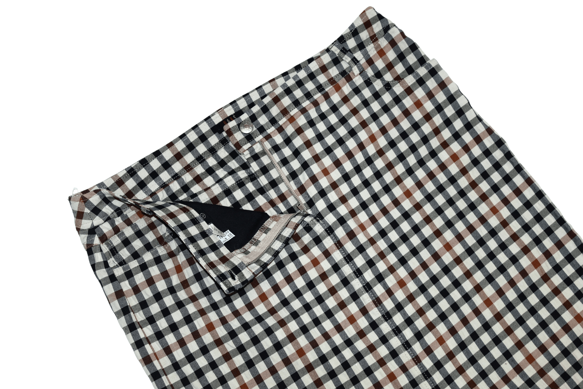 DAKS Daks London Casual Iconic Checked Cotton Multipocket Skirt Size 36" / US 14 / IT 50 - 8 Thumbnail
