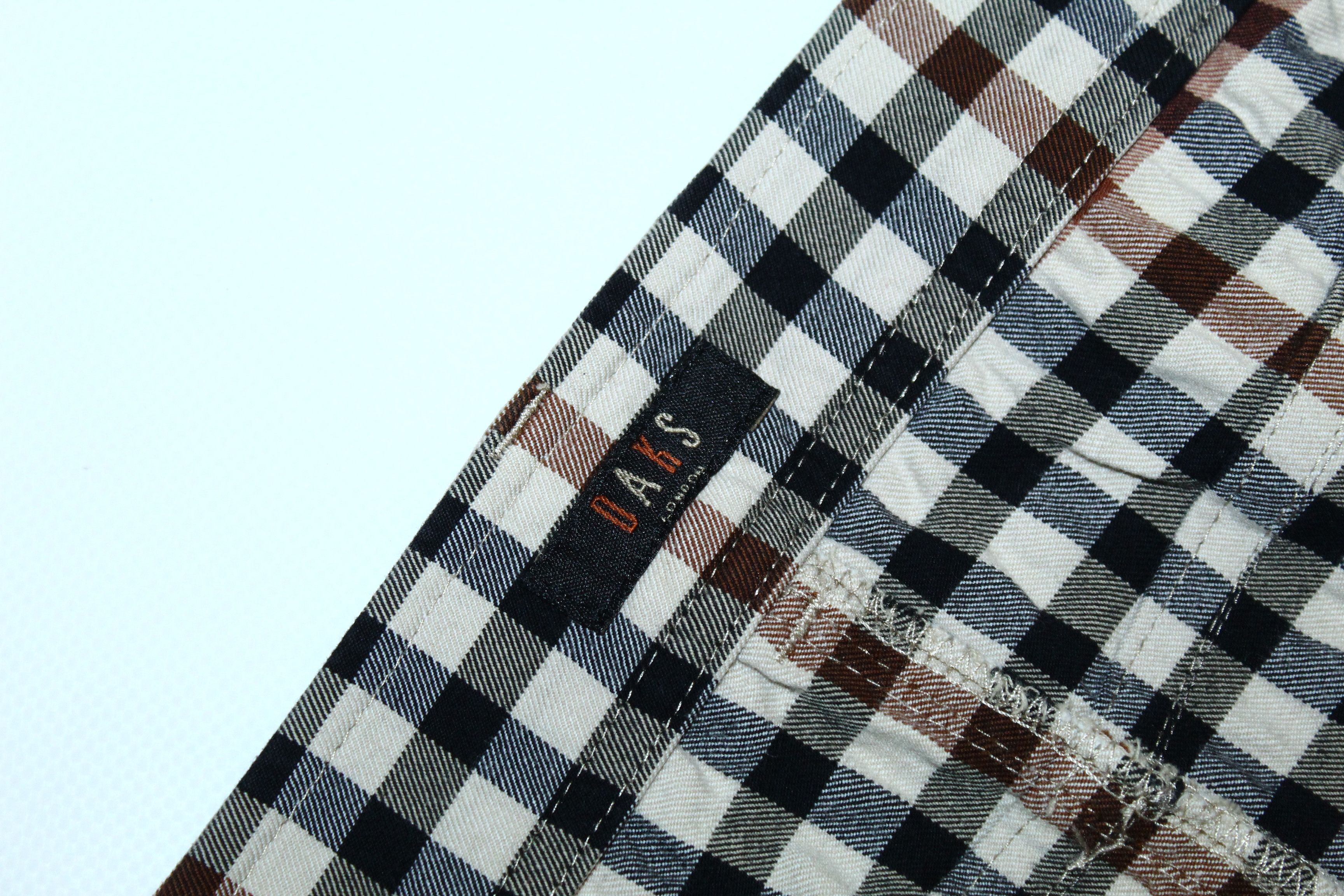 DAKS Daks London Casual Iconic Checked Cotton Multipocket Skirt Size 36" / US 14 / IT 50 - 10 Thumbnail