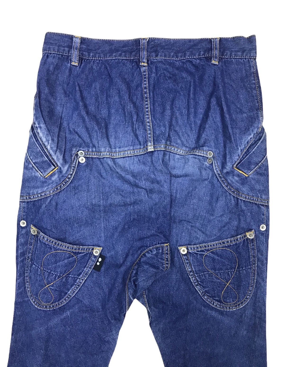 Issey Miyake × Japanese Brand × mercibeaucoup Mercibeaucoup Drop Crotch Denim Jeans Size US 31 - 2 Thumbnail