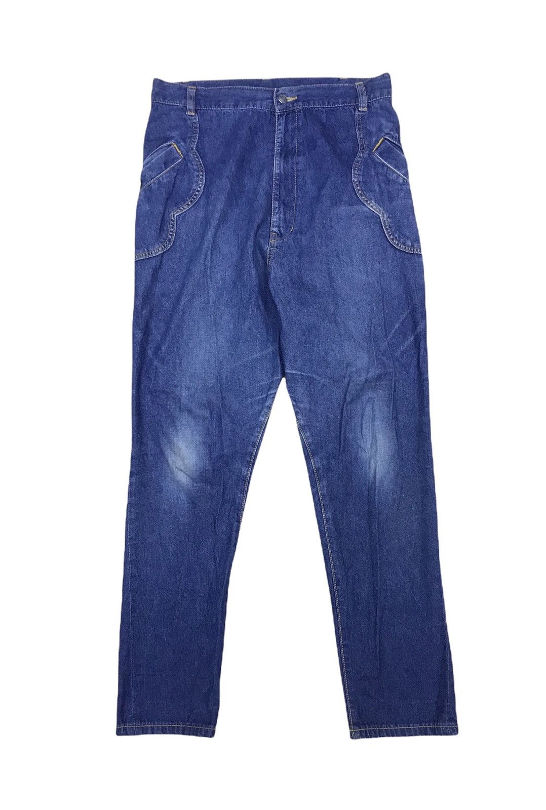 Issey Miyake × Japanese Brand × mercibeaucoup Mercibeaucoup Drop Crotch Denim Jeans Size US 31 - 3 Thumbnail
