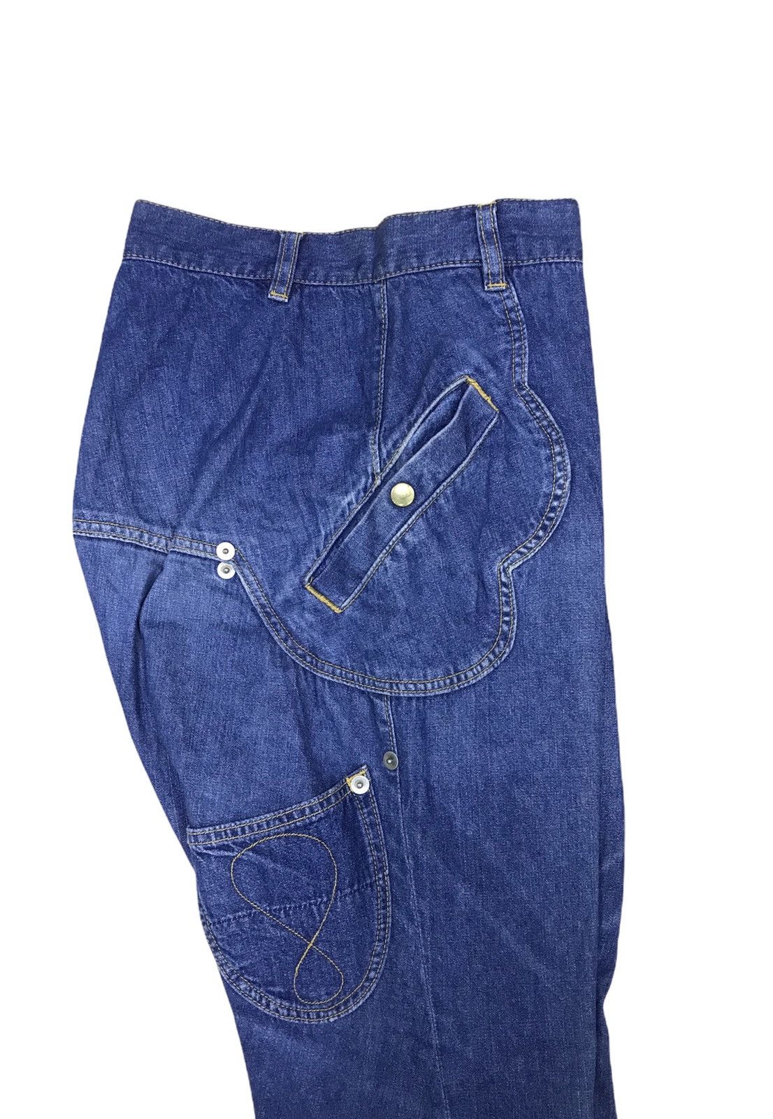 Issey Miyake × Japanese Brand × mercibeaucoup Mercibeaucoup Drop Crotch Denim Jeans Size US 31 - 5 Thumbnail