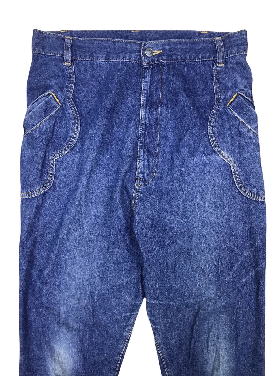 Issey Miyake × Japanese Brand × mercibeaucoup Mercibeaucoup Drop Crotch Denim Jeans Size US 31 - 4 Thumbnail