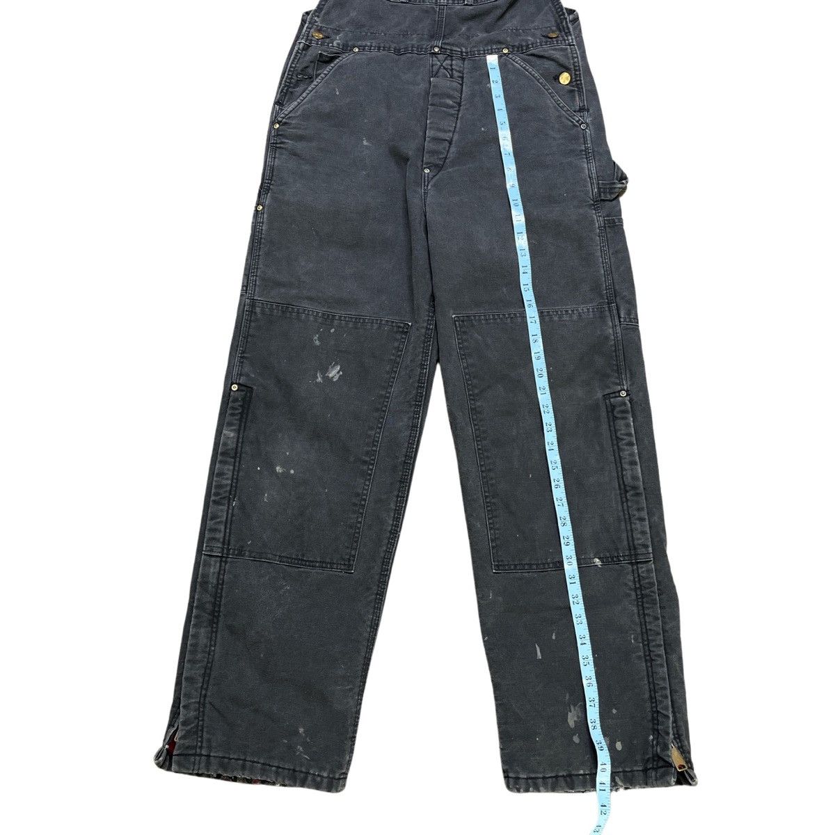 Vintage vintage Carhart black double knee overalls Size US 32 / EU 48 - 4 Thumbnail